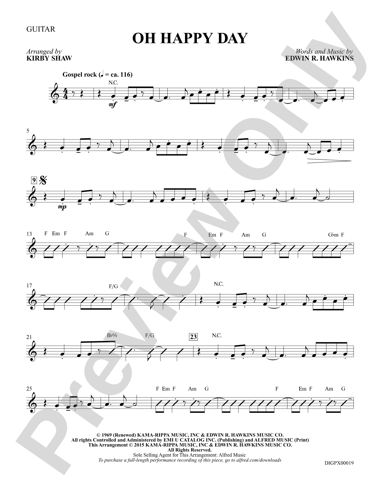 Oh Happy Day: Guitar: Choral Octavo Digital SoundPax