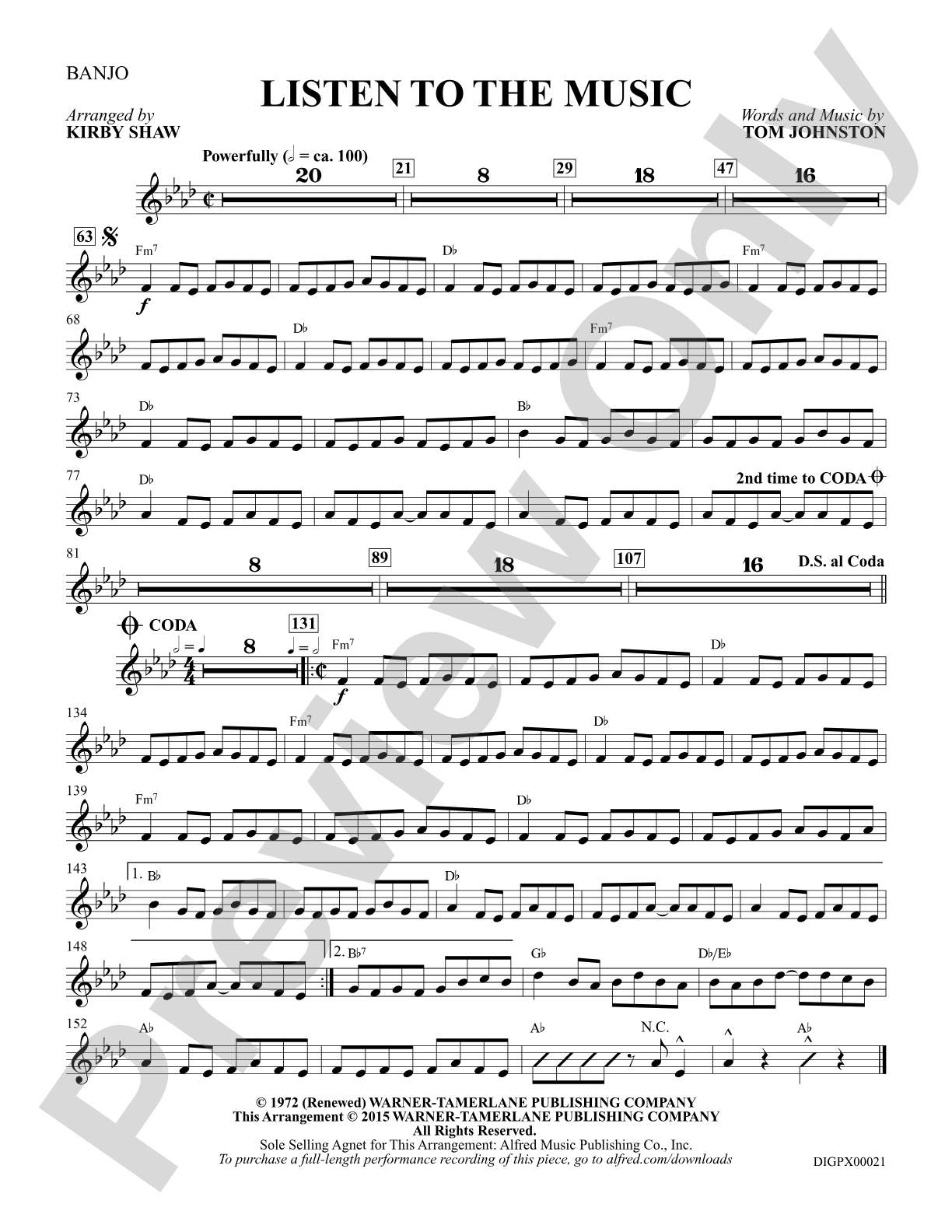 Listen to the Music: Banjo: Choral Octavo Digital SoundPax