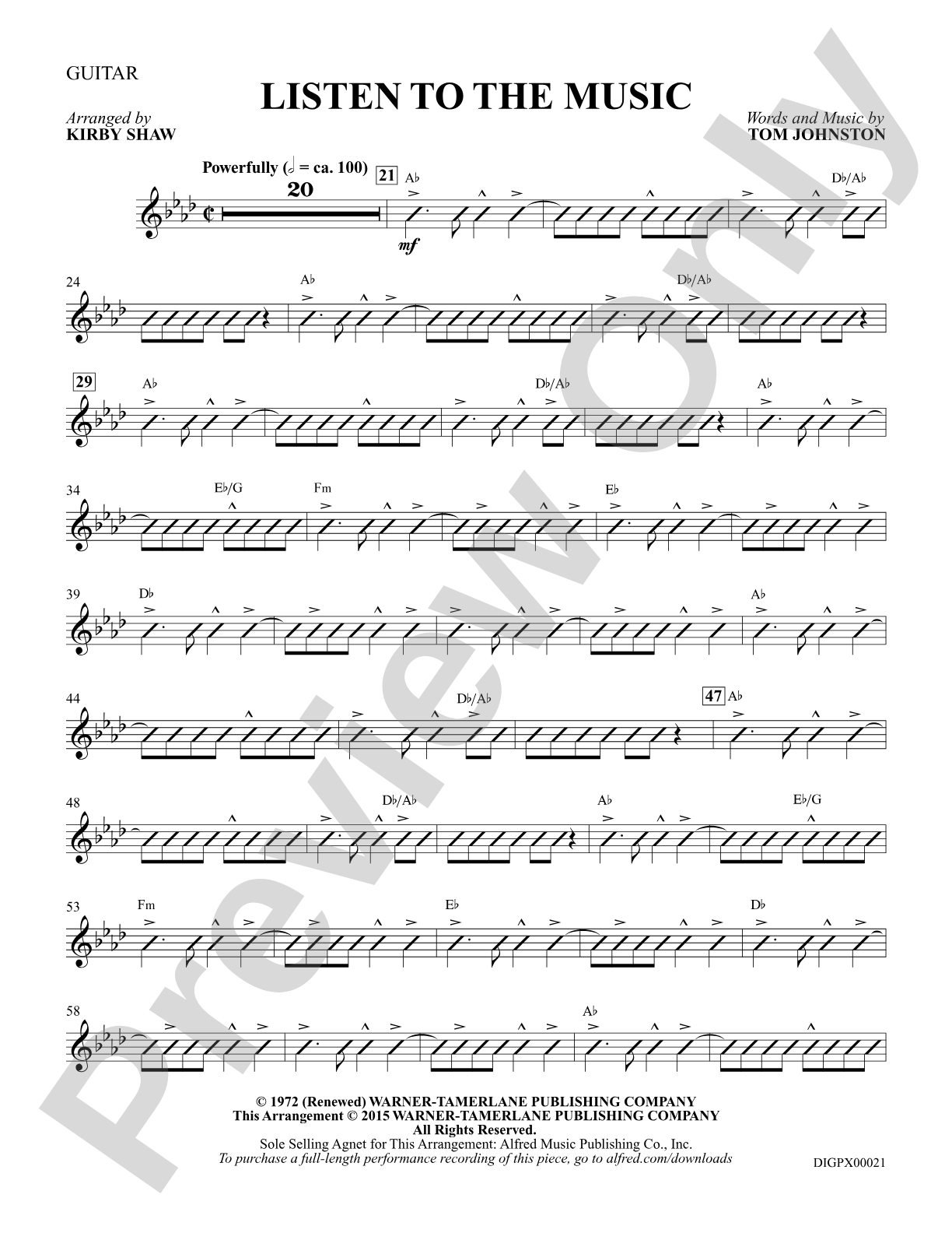 Listen to the Music: Guitar: Choral Octavo Digital SoundPax