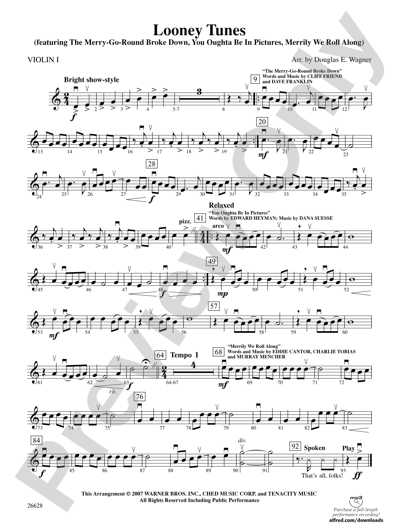 Looney Tunes: 1st Violin