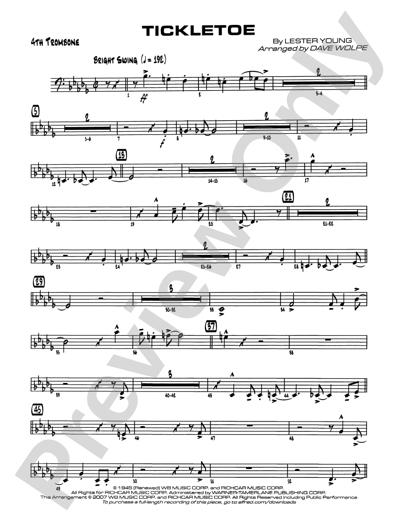 Tickletoe: 4th Trombone