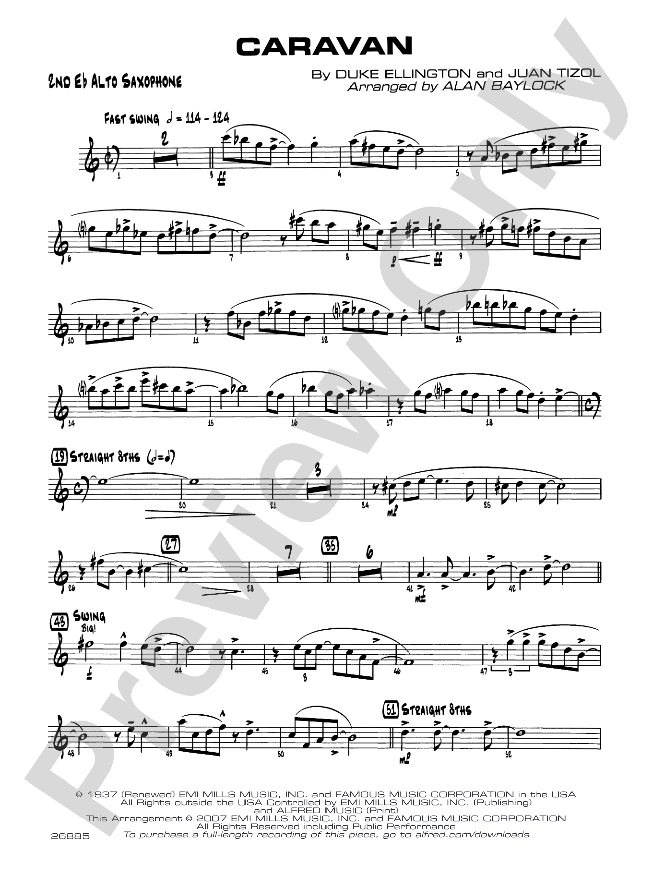 Caravan: 2nd E-flat Alto Saxophone