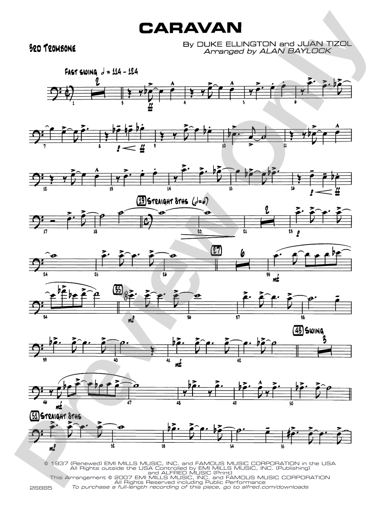 Caravan: 3rd Trombone