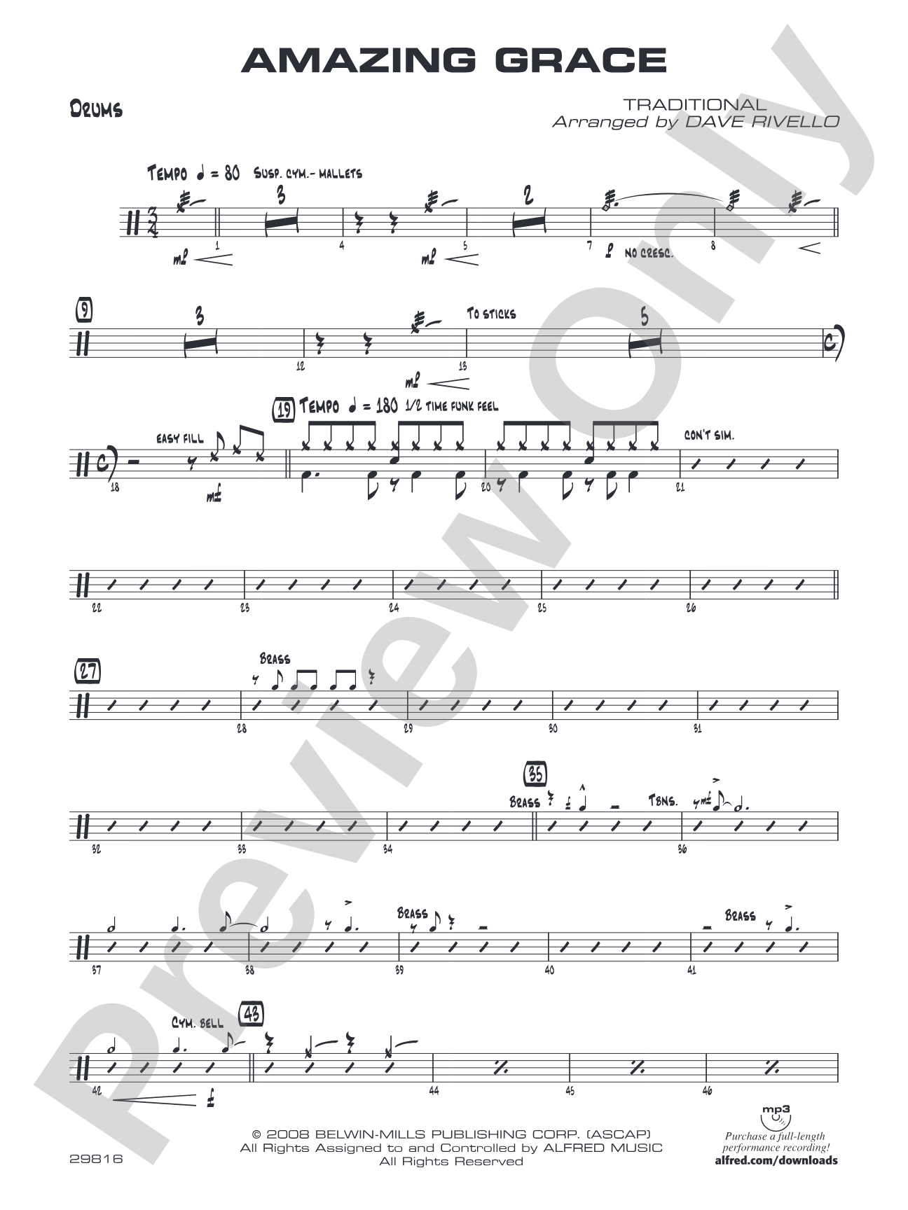 Amazing Grace: Drums