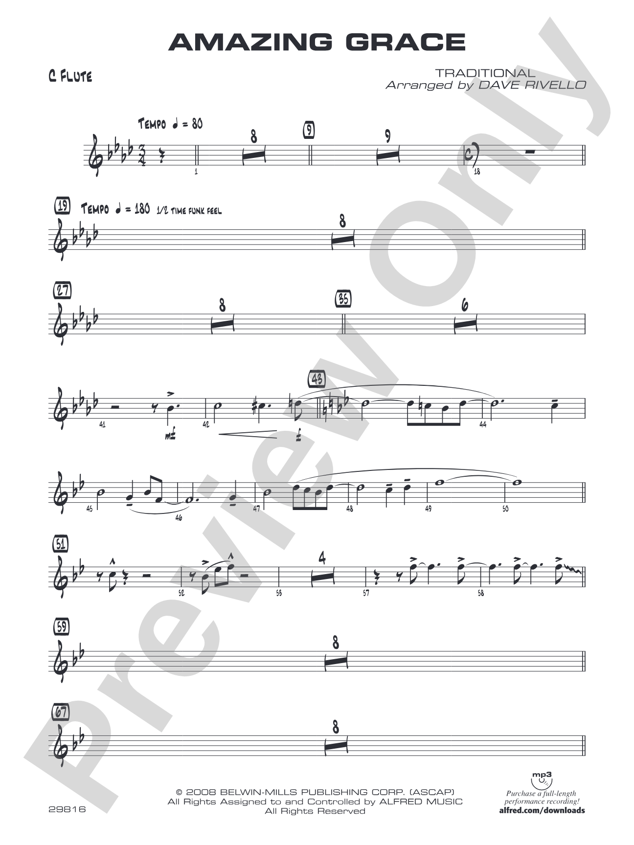 Amazing Grace: Flute