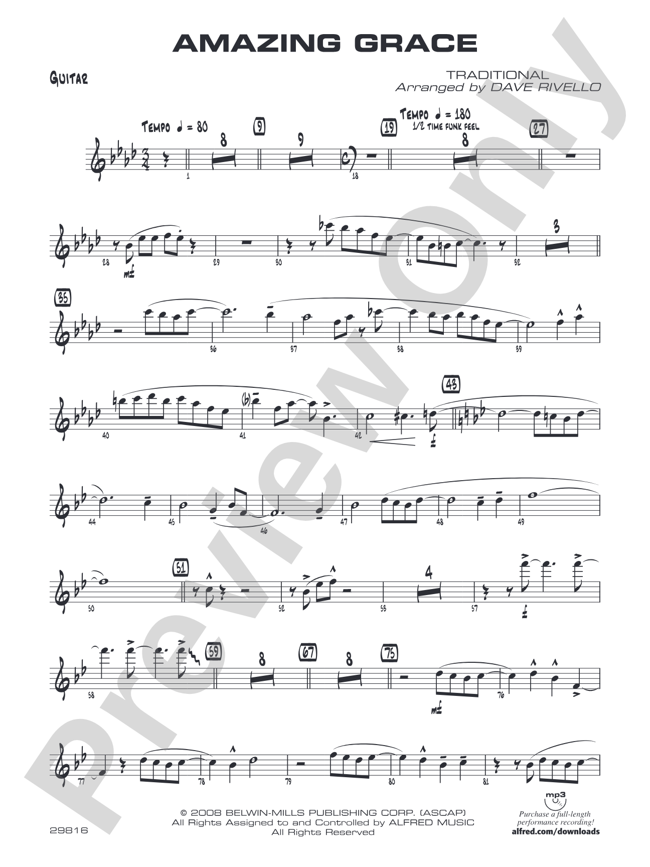 Amazing Grace: Guitar