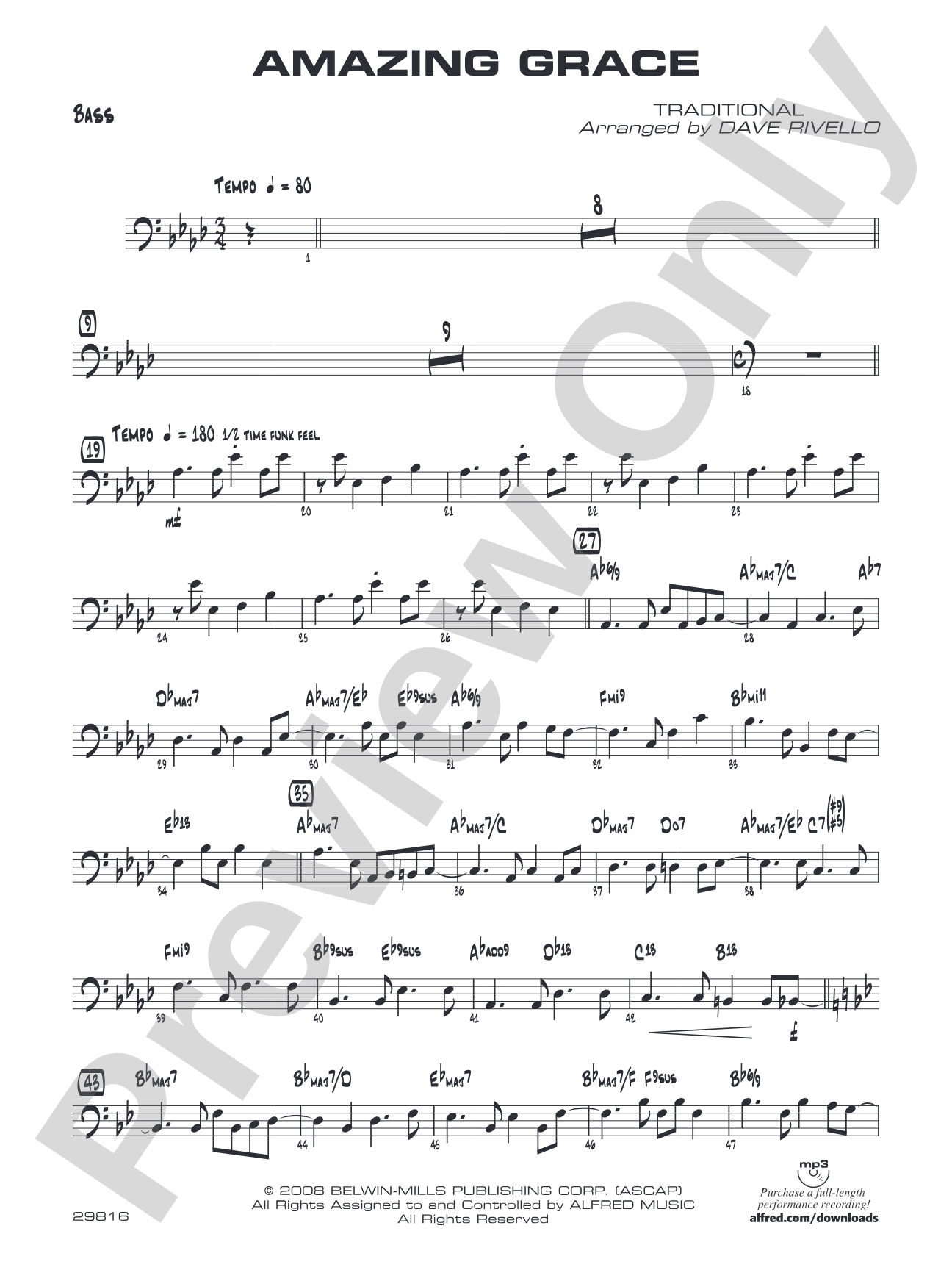 Amazing Grace: String Bass