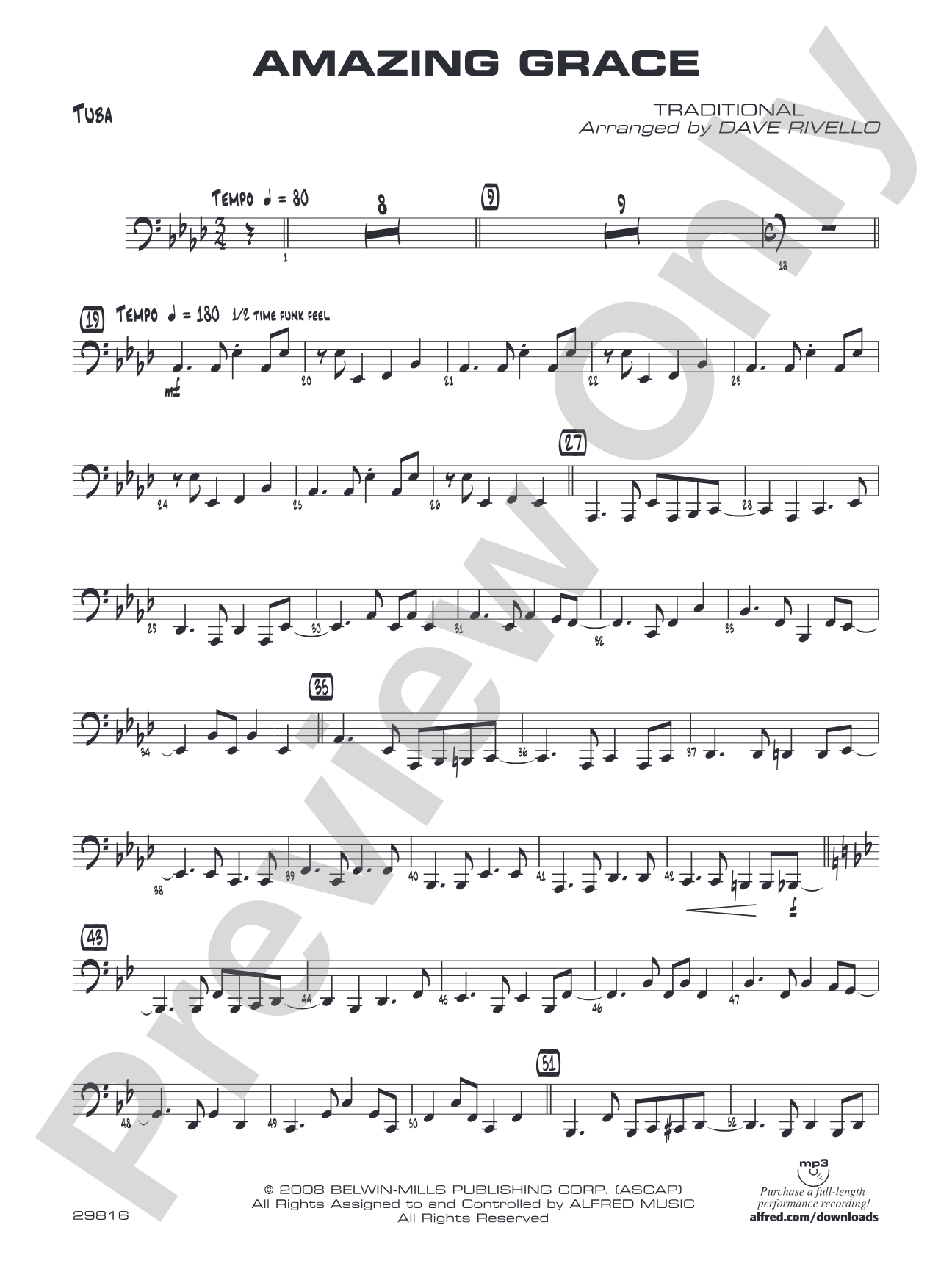Amazing Grace: Tuba