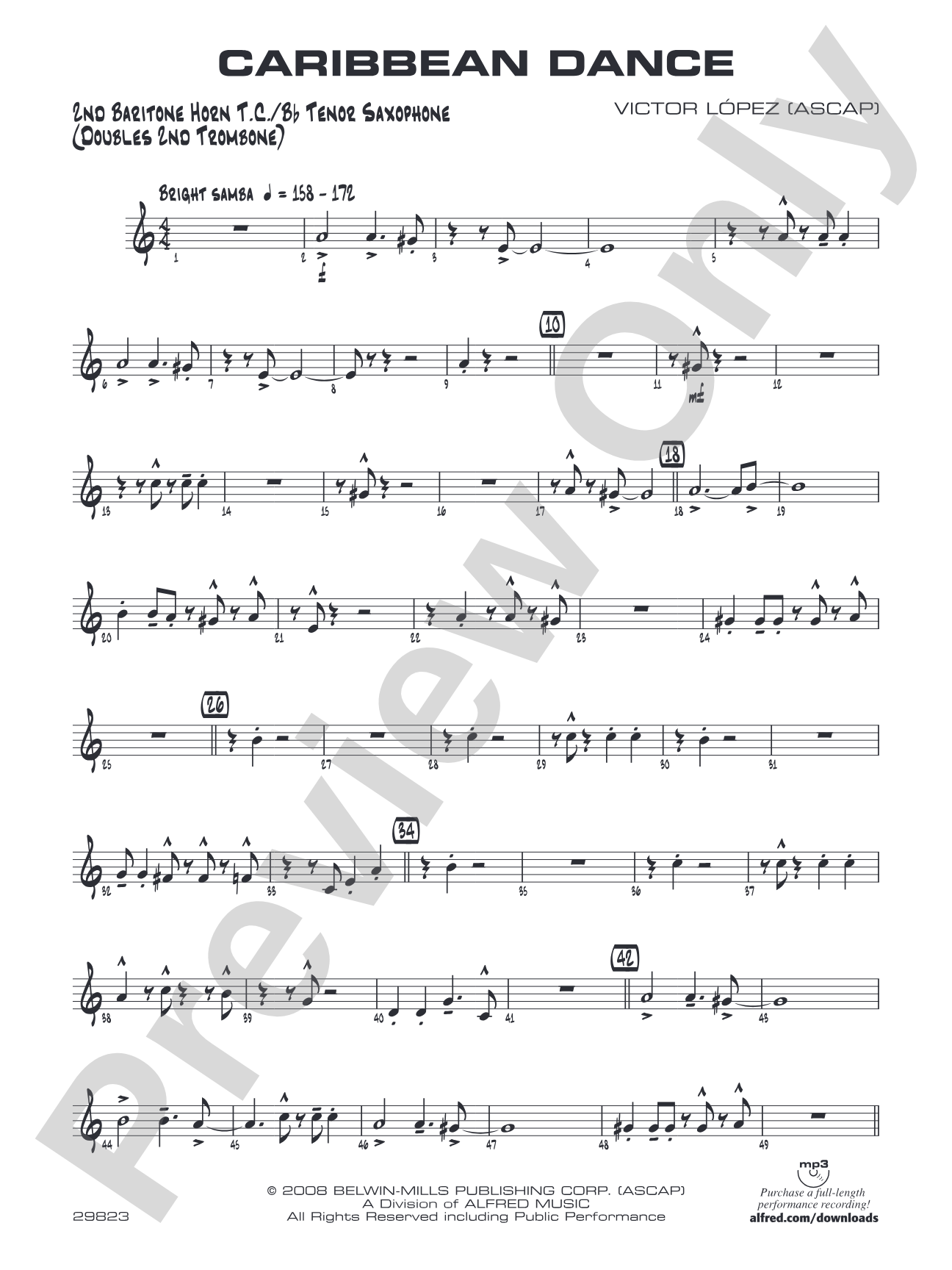 Caribbean Dance: 2nd Baritone T.C.