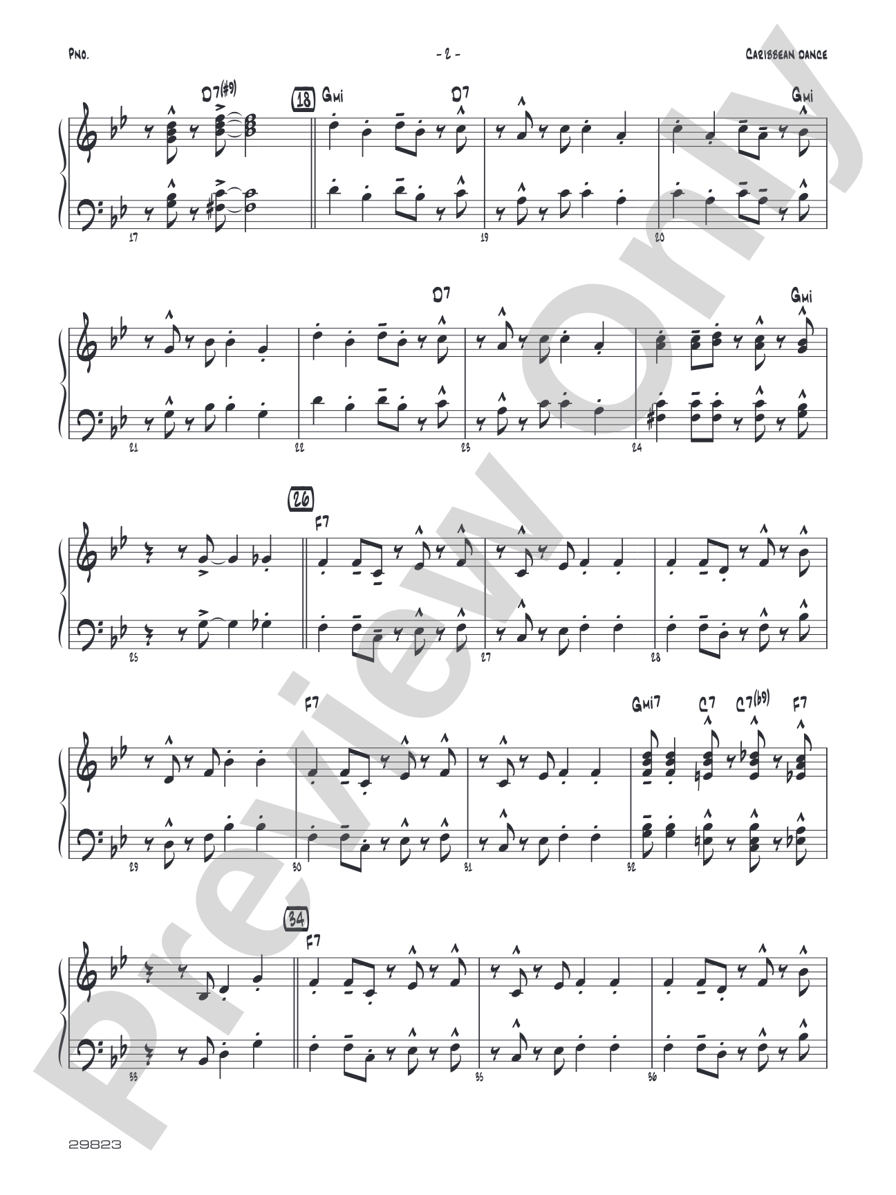 Caribbean Dance: Piano Accompaniment
