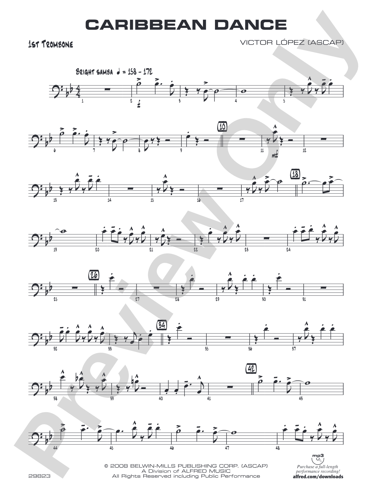 Caribbean Dance: 1st Trombone