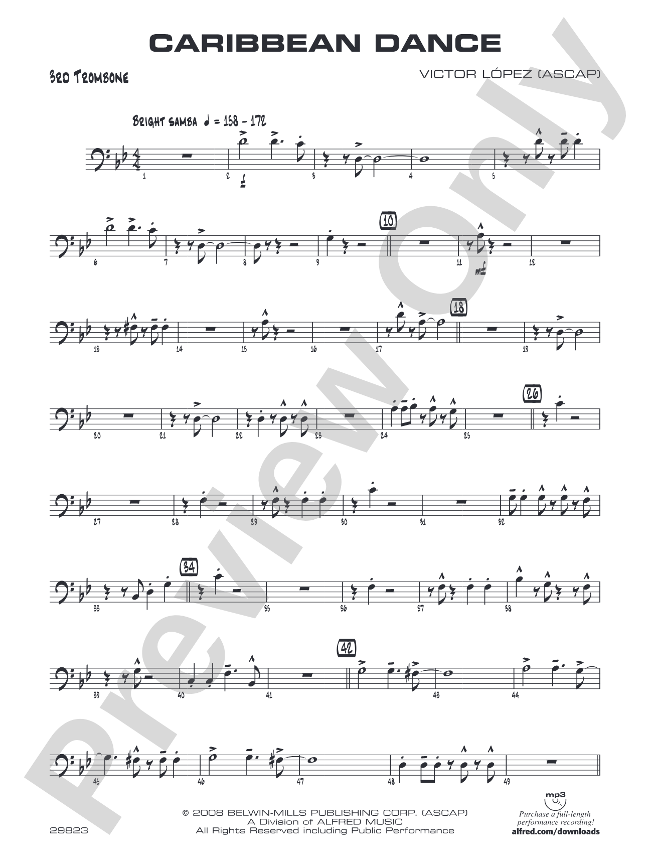 Caribbean Dance: 3rd Trombone