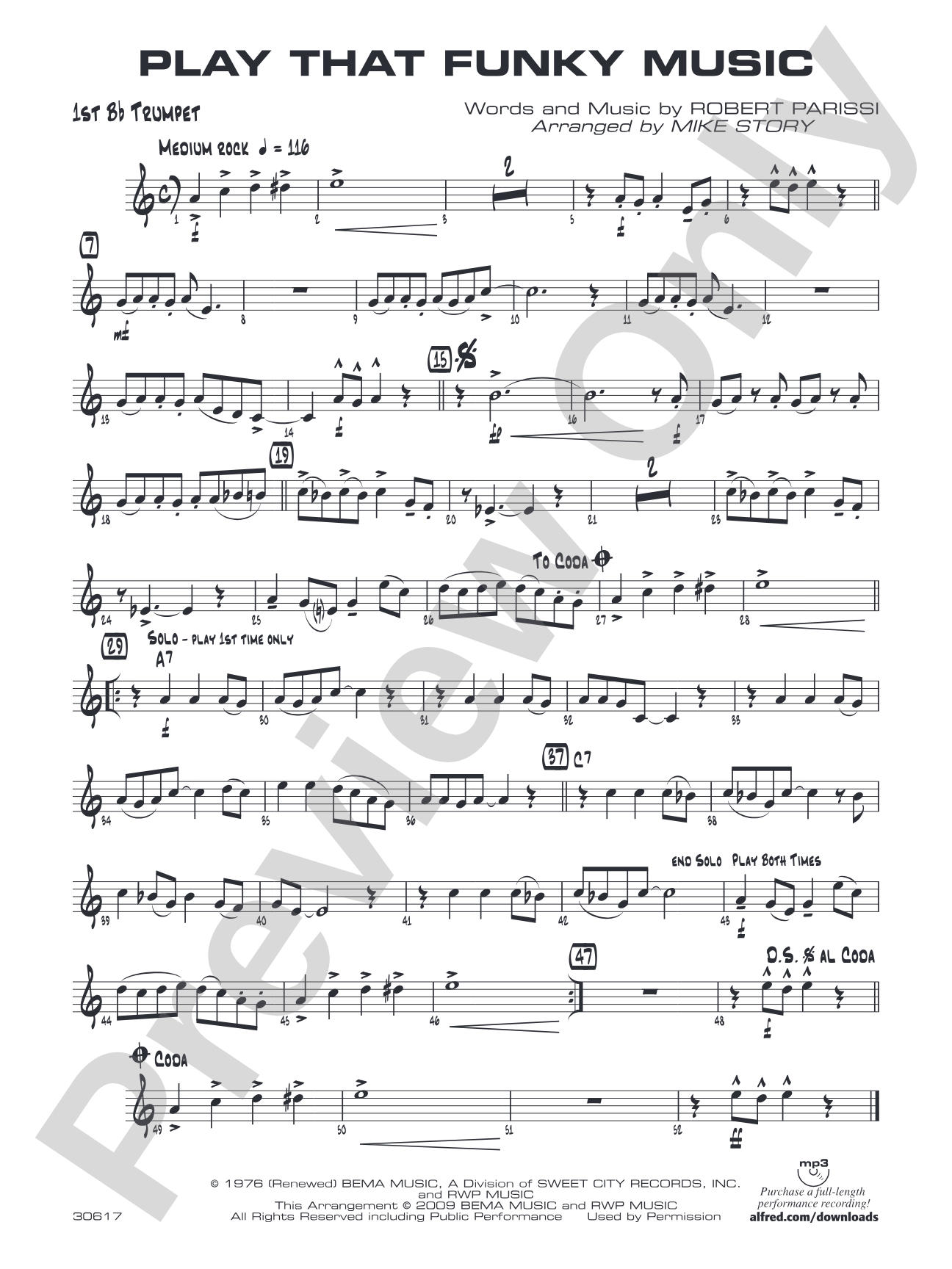 Play That Funky Music: 1st B-flat Trumpet