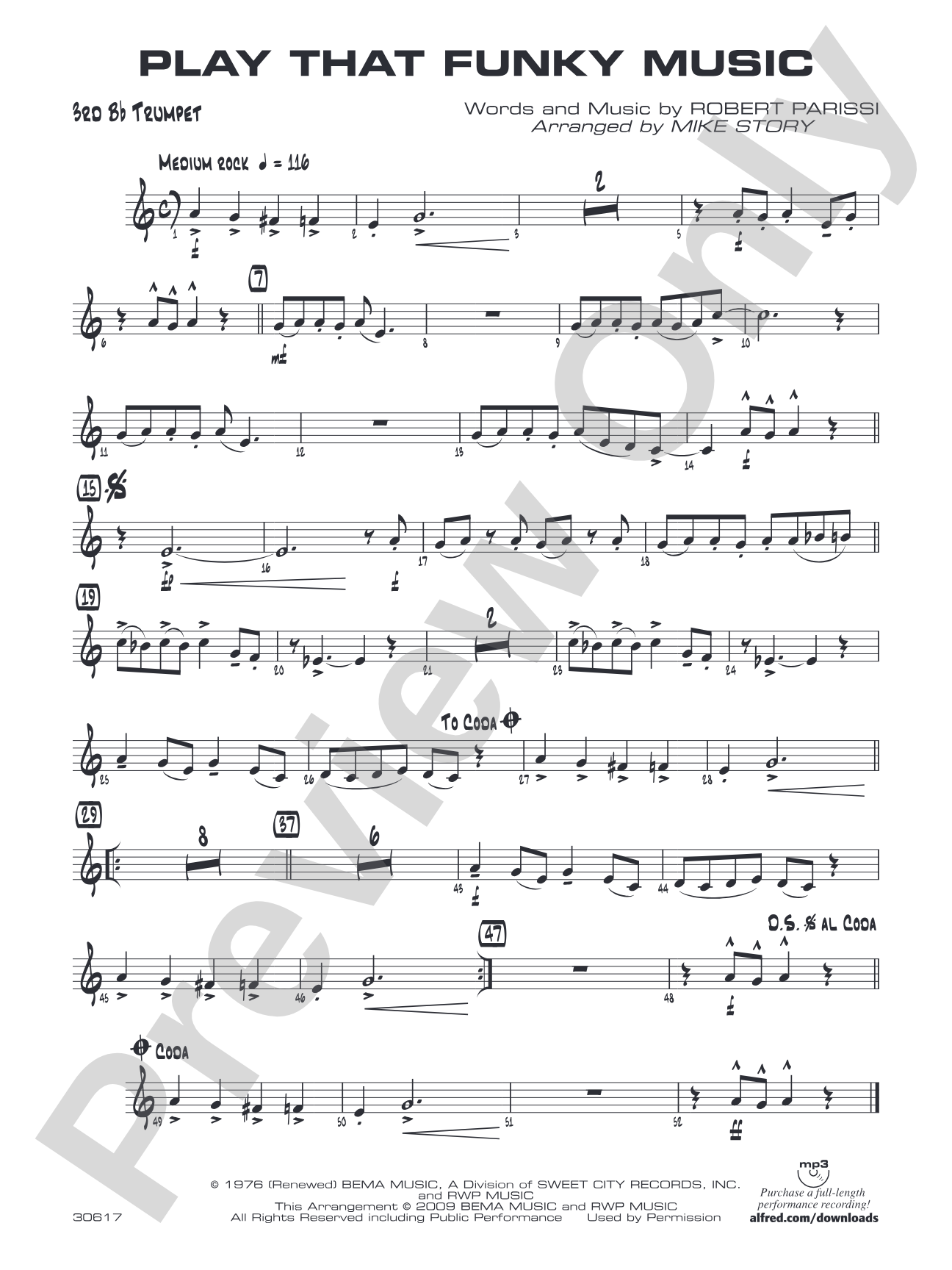 Play That Funky Music: 3rd B-flat Trumpet