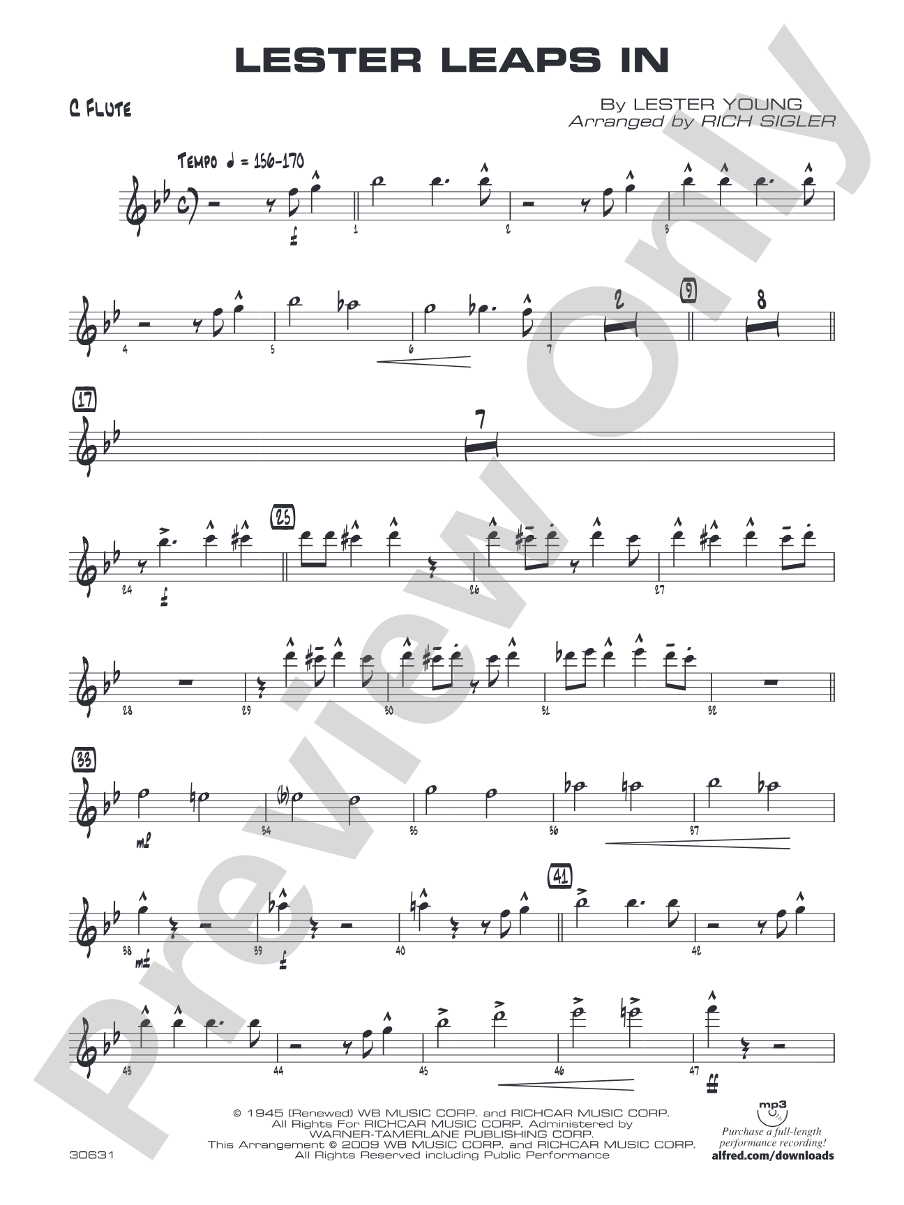 Lester Leaps In: Flute