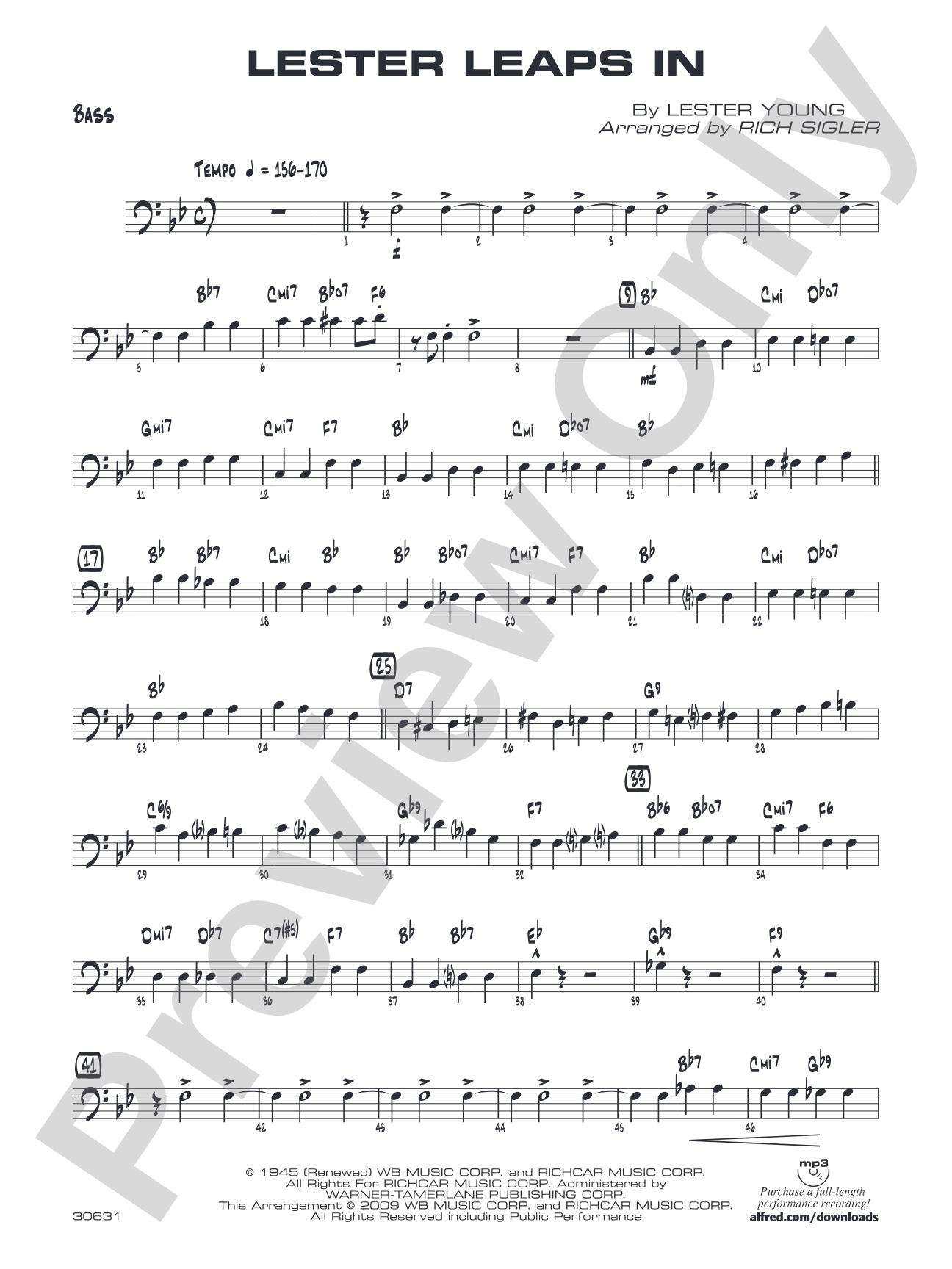 Lester Leaps In: String Bass