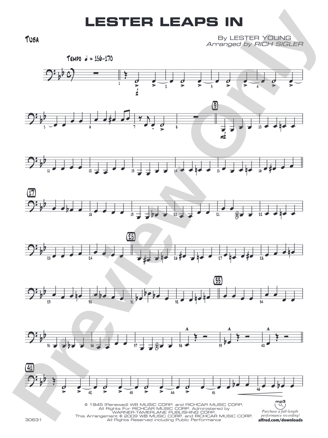 Lester Leaps In: Tuba