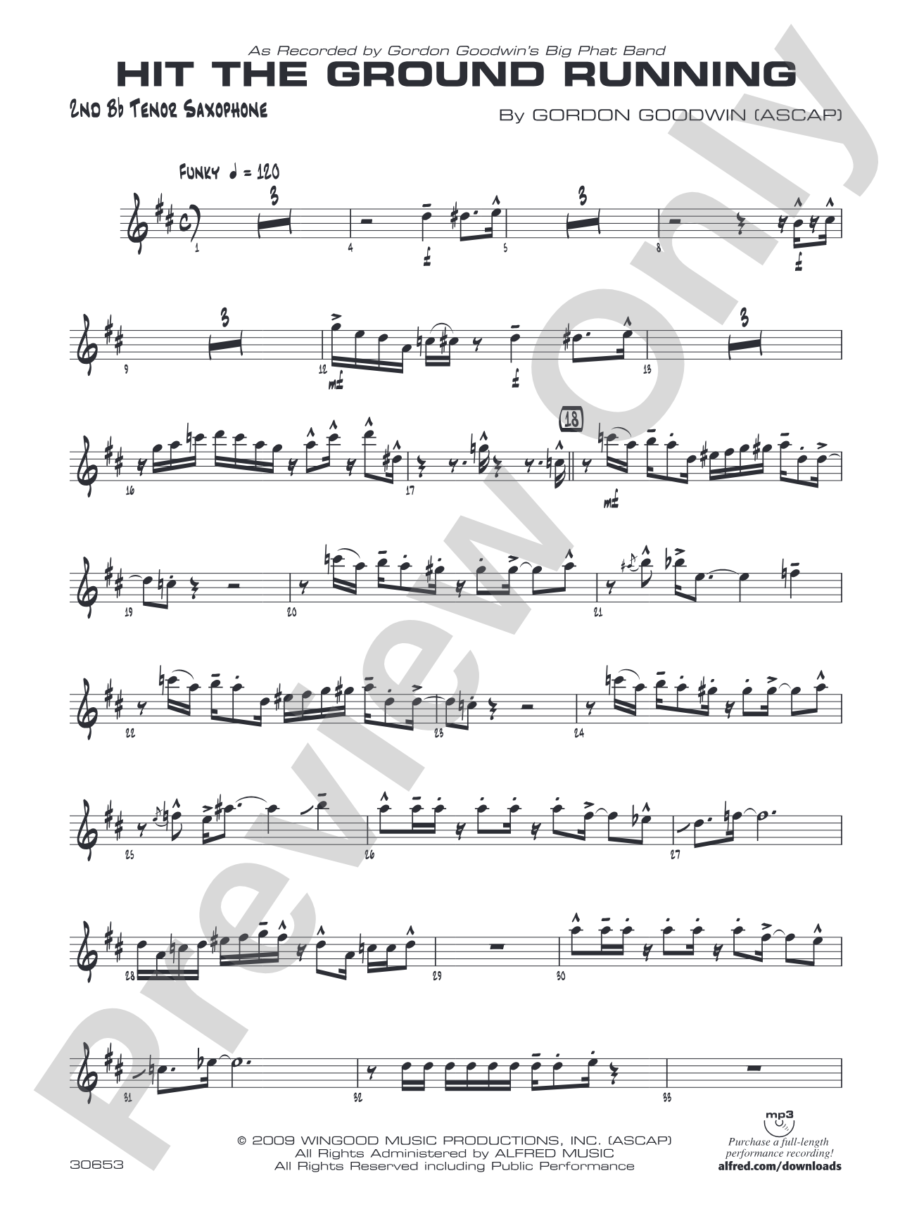 Hit the Ground Running: 2nd B-flat Tenor Saxophone