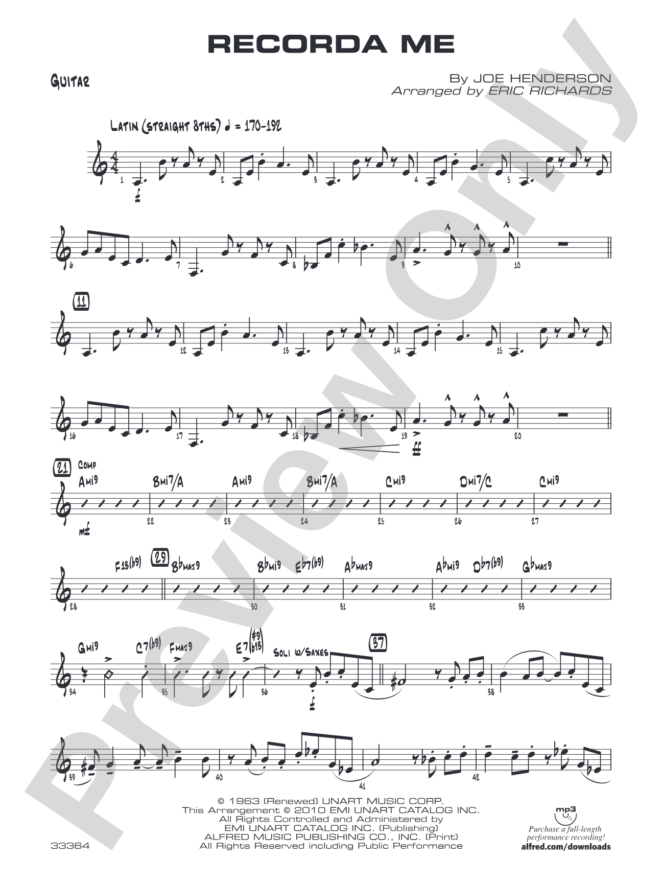 Recorda Me: Guitar