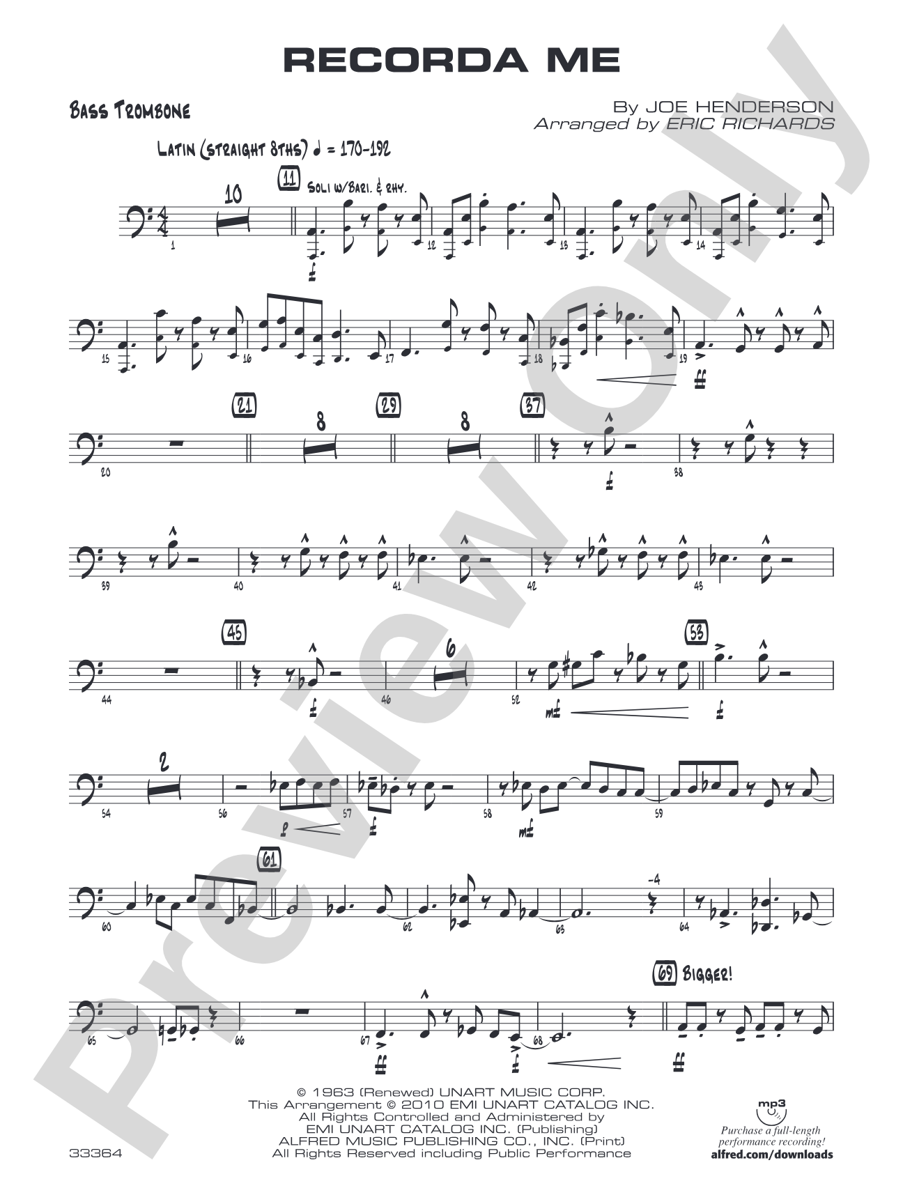 Recorda Me: 4th Trombone