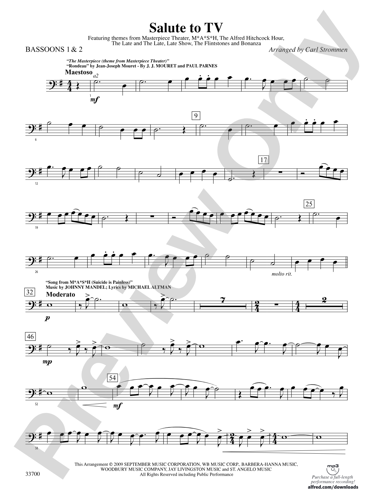 Salute to TV: 1st & 2nd Bassoon