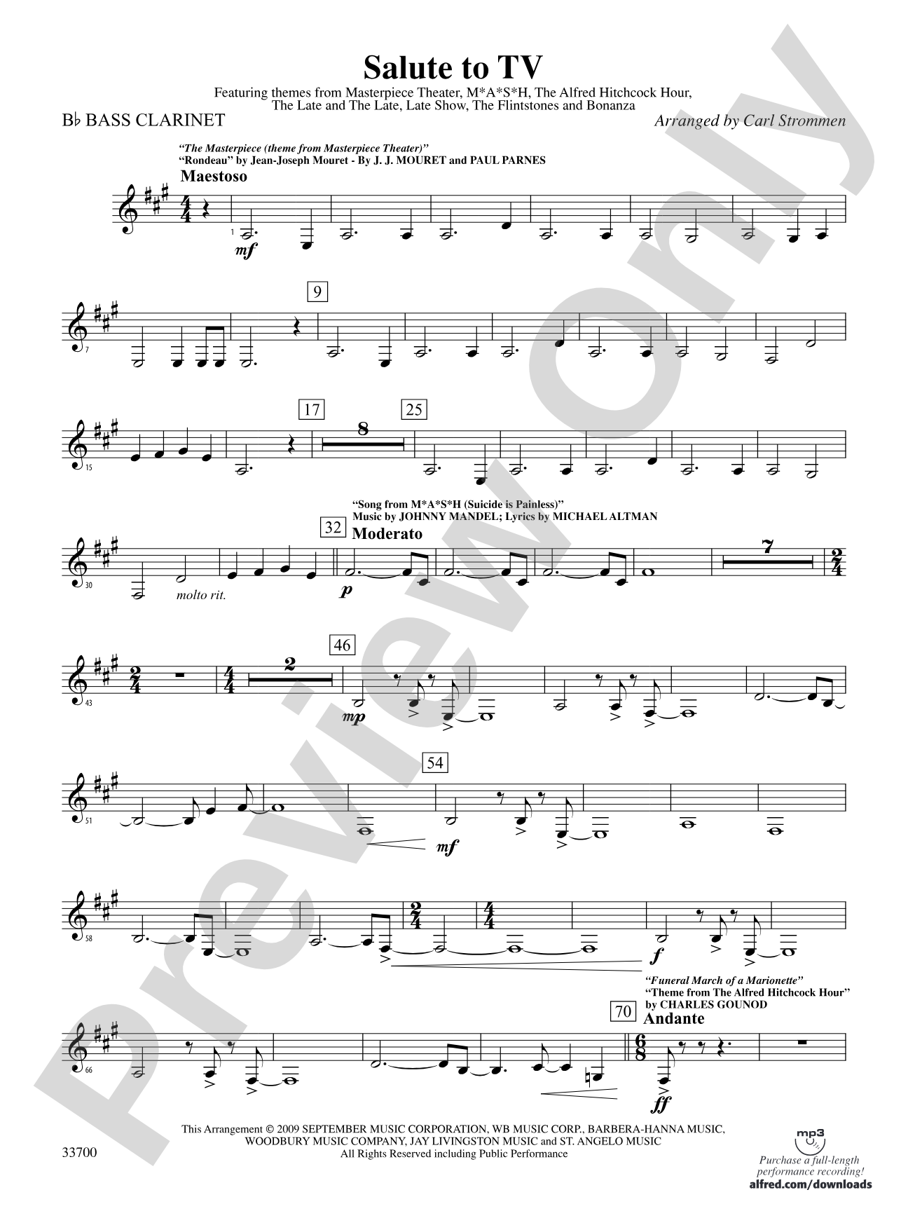 Salute to TV: B-flat Bass Clarinet