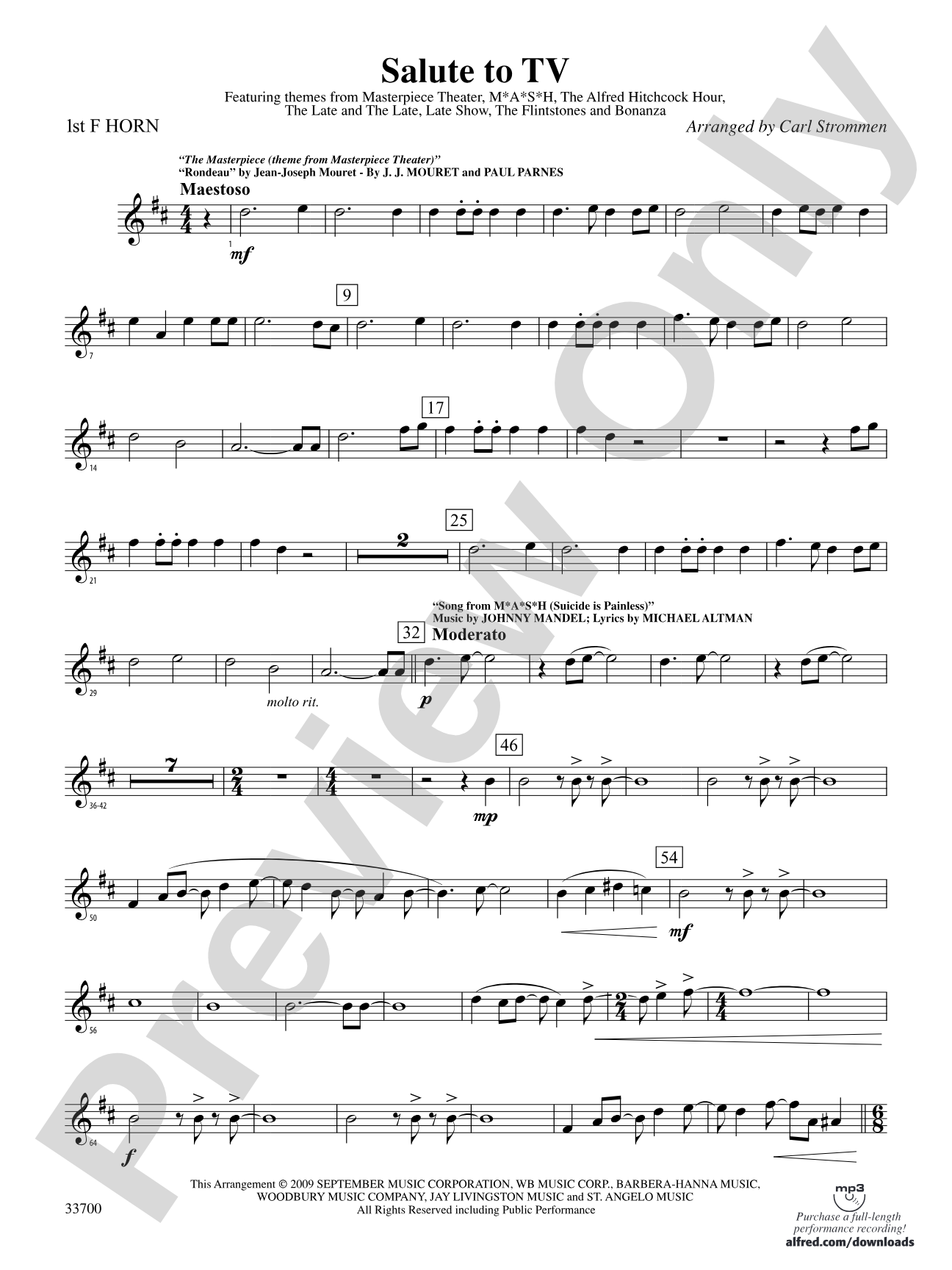 Salute to TV: 1st F Horn