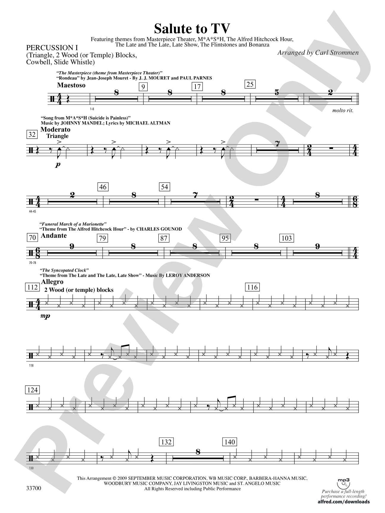 Salute to TV: 1st Percussion