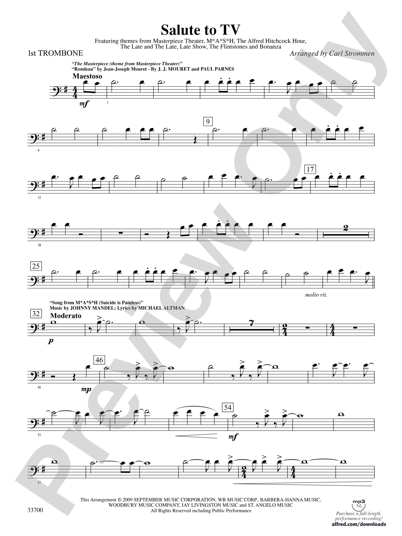 Salute to TV: 1st Trombone