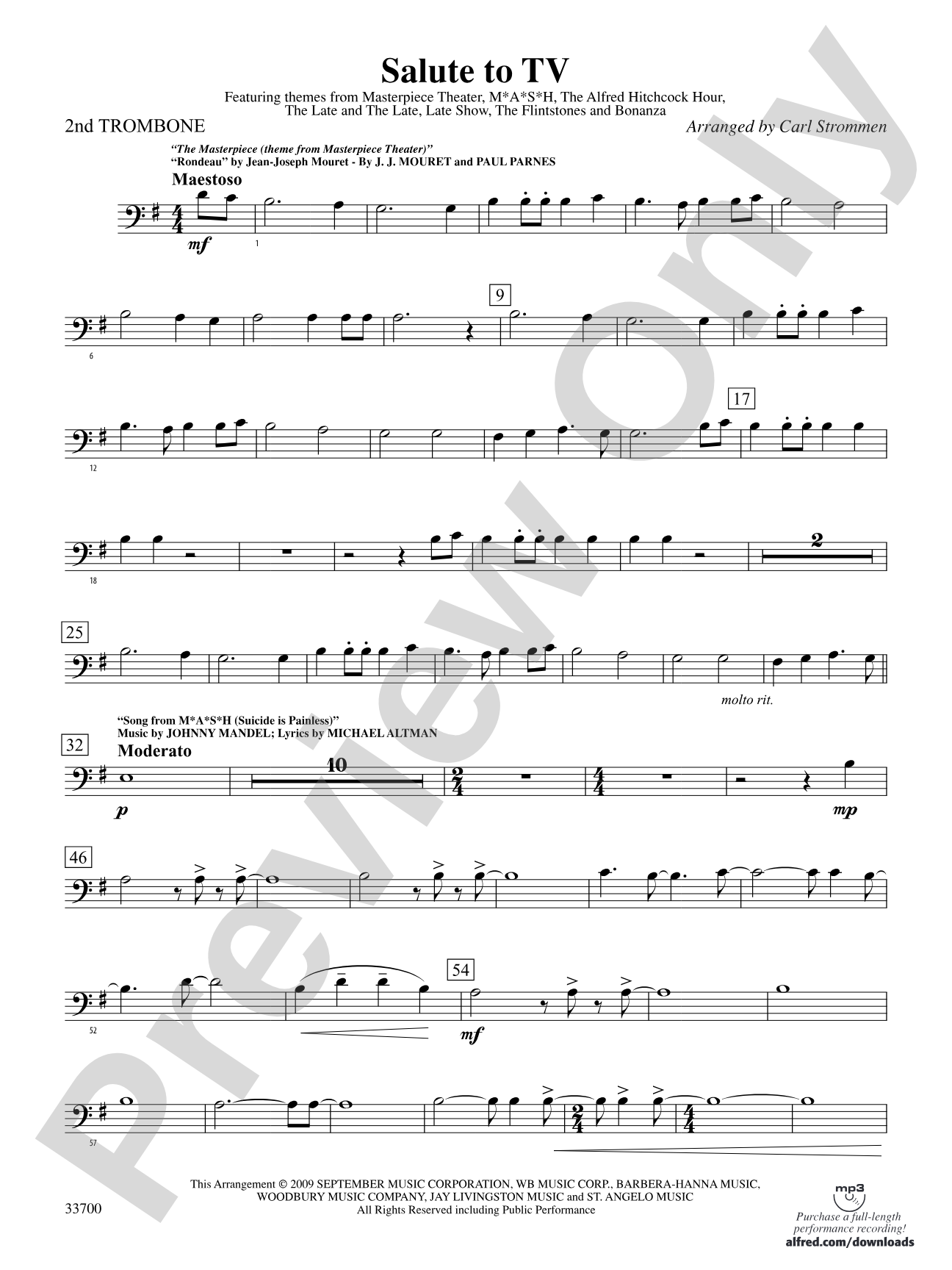 Salute to TV: 2nd Trombone