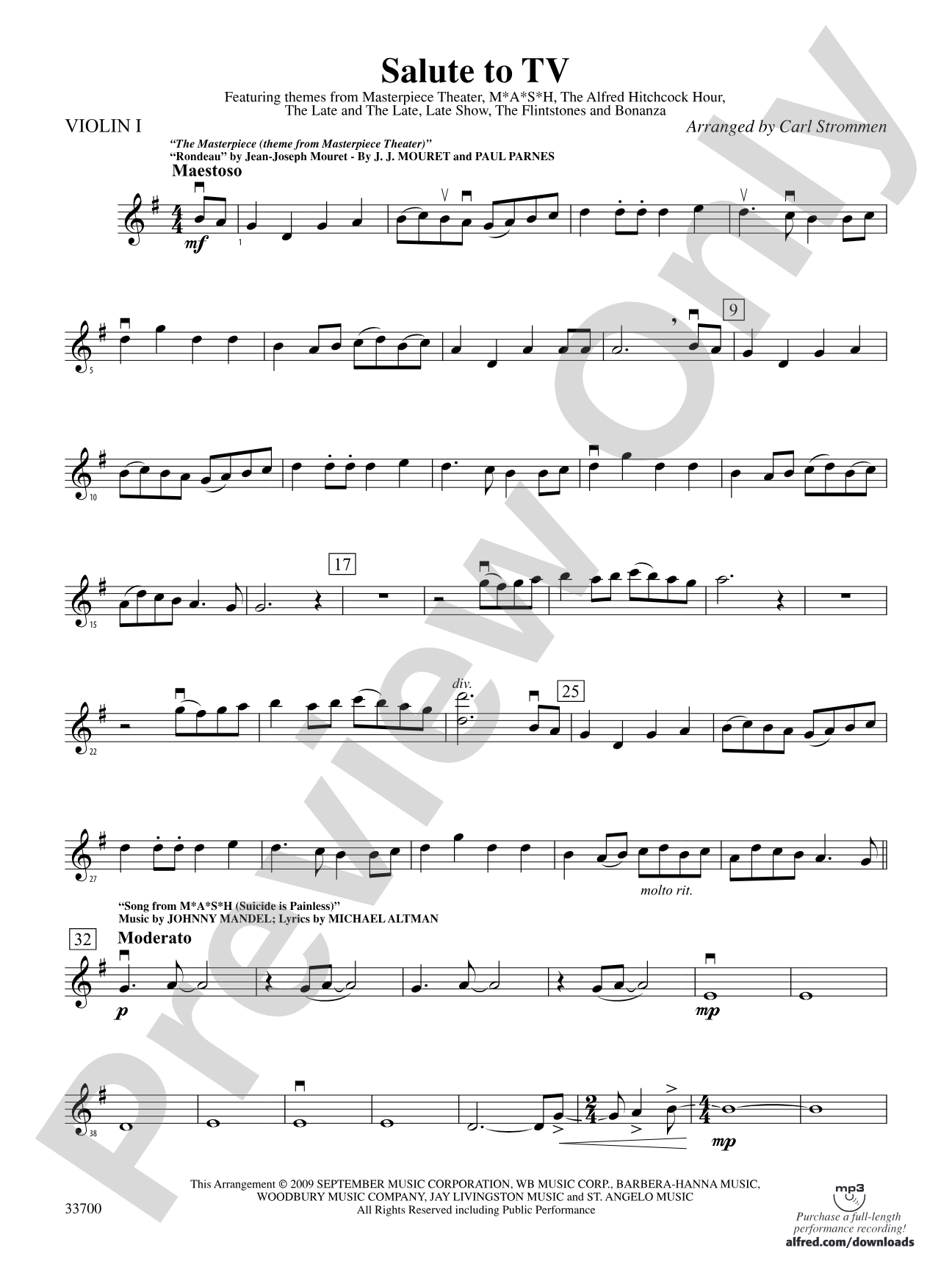 Salute to TV: 1st Violin
