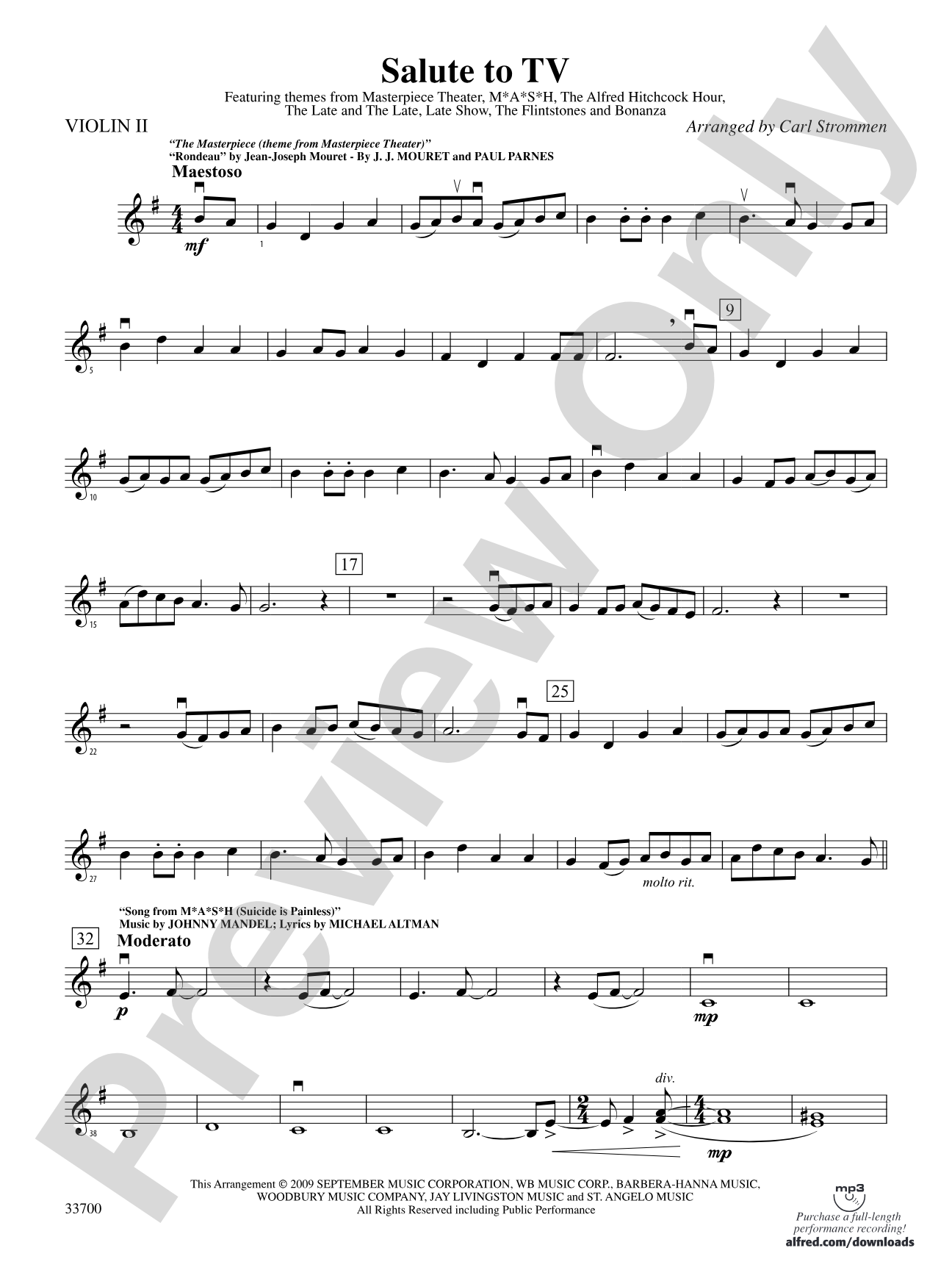Salute to TV: 2nd Violin