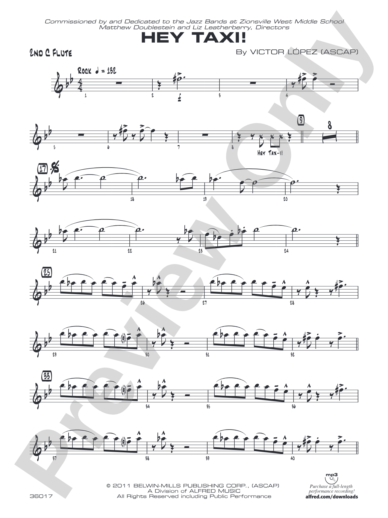 Hey Taxi!: 2nd Flute