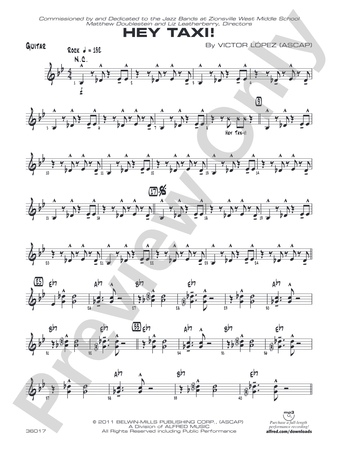 Hey Taxi!: Guitar