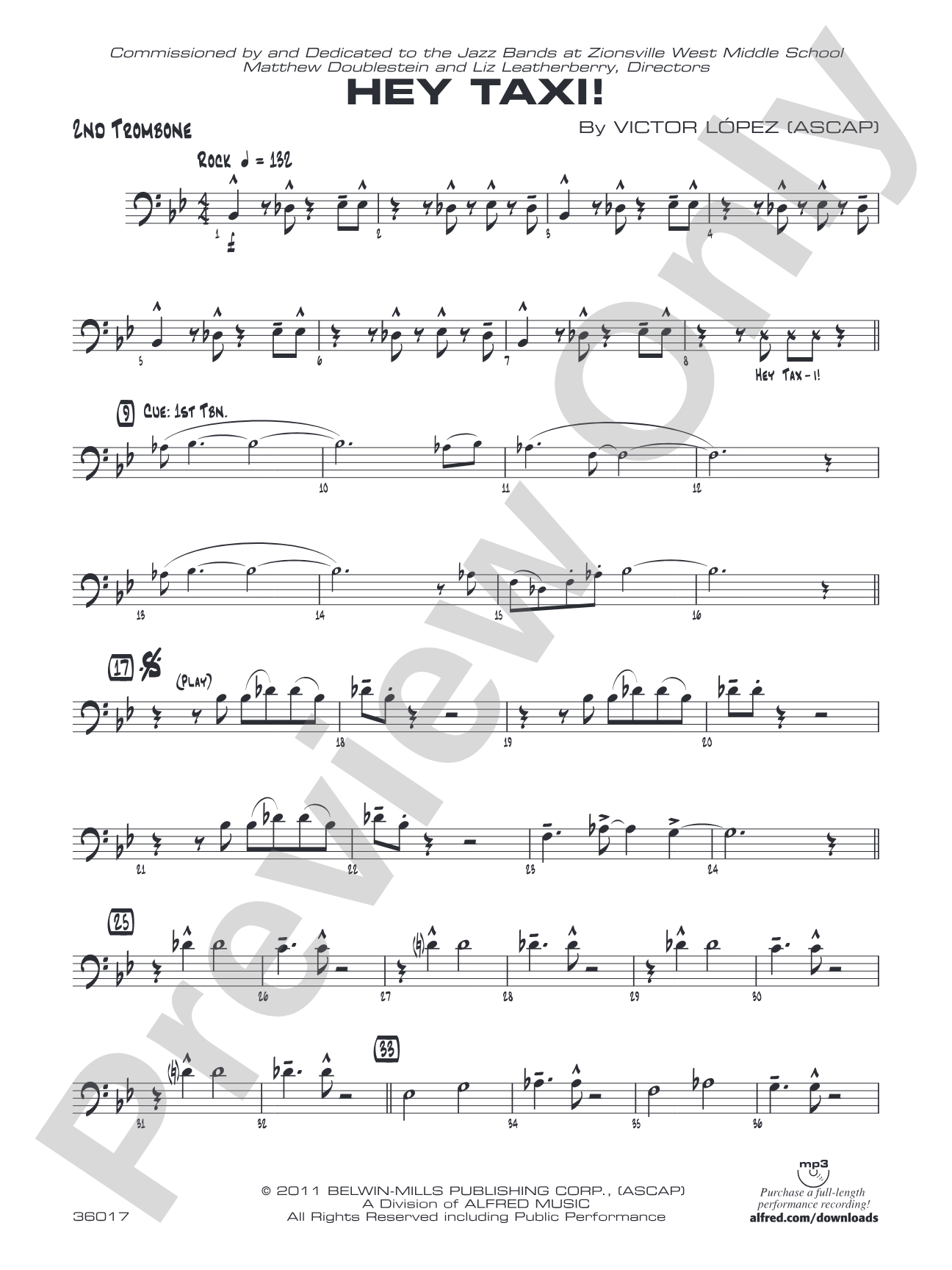 Hey Taxi!: 2nd Trombone