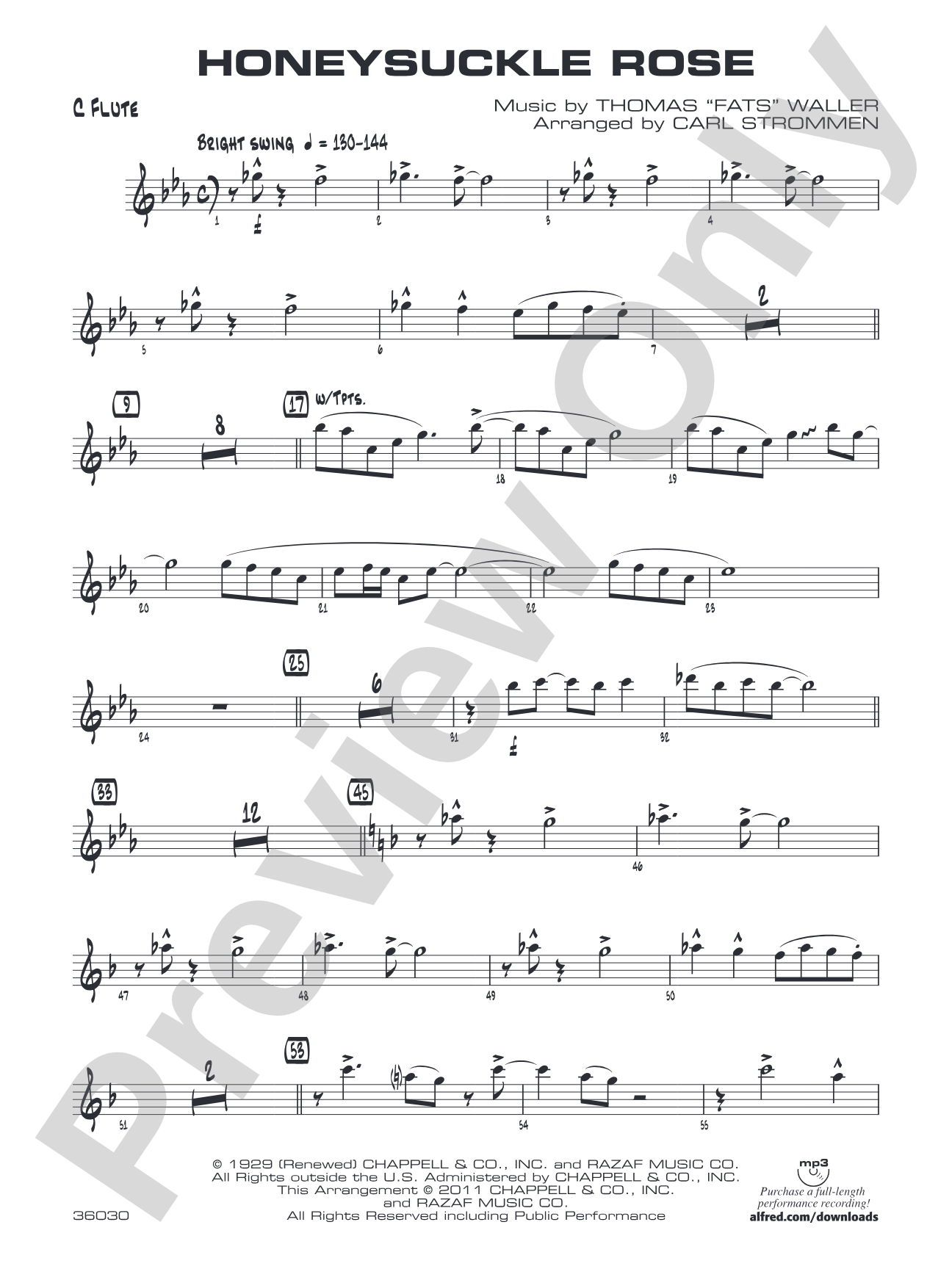 Honeysuckle Rose: Flute