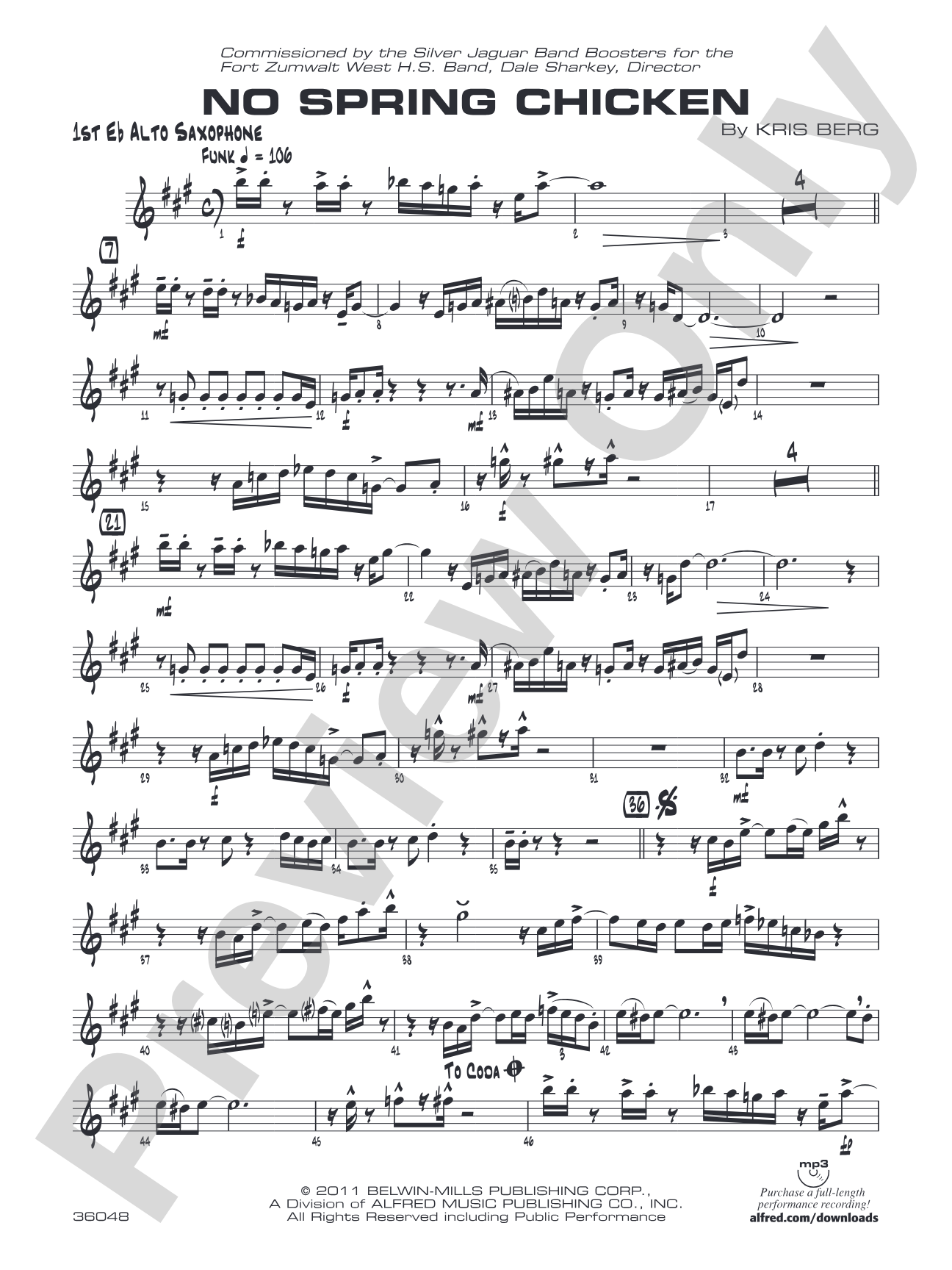 No Spring Chicken: E-flat Alto Saxophone