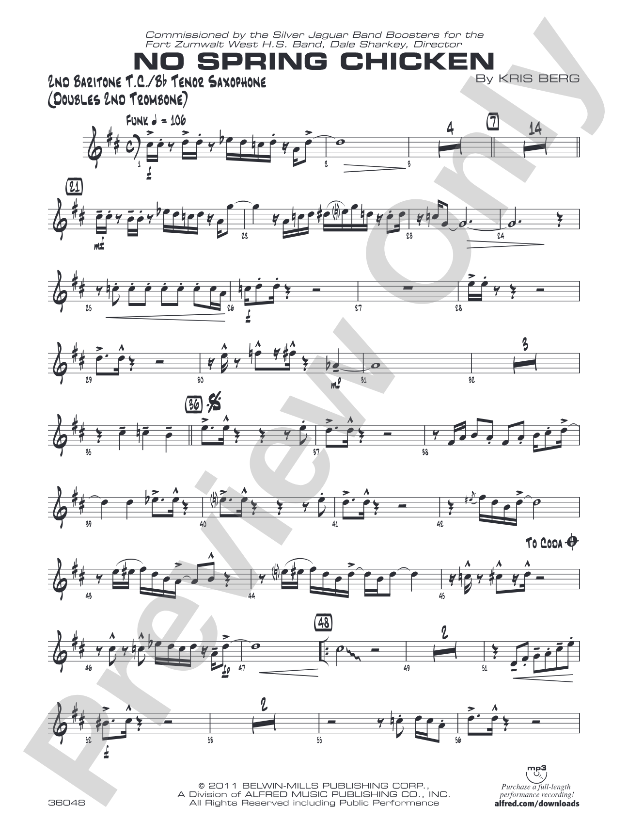 No Spring Chicken: 2nd Baritone T.C.
