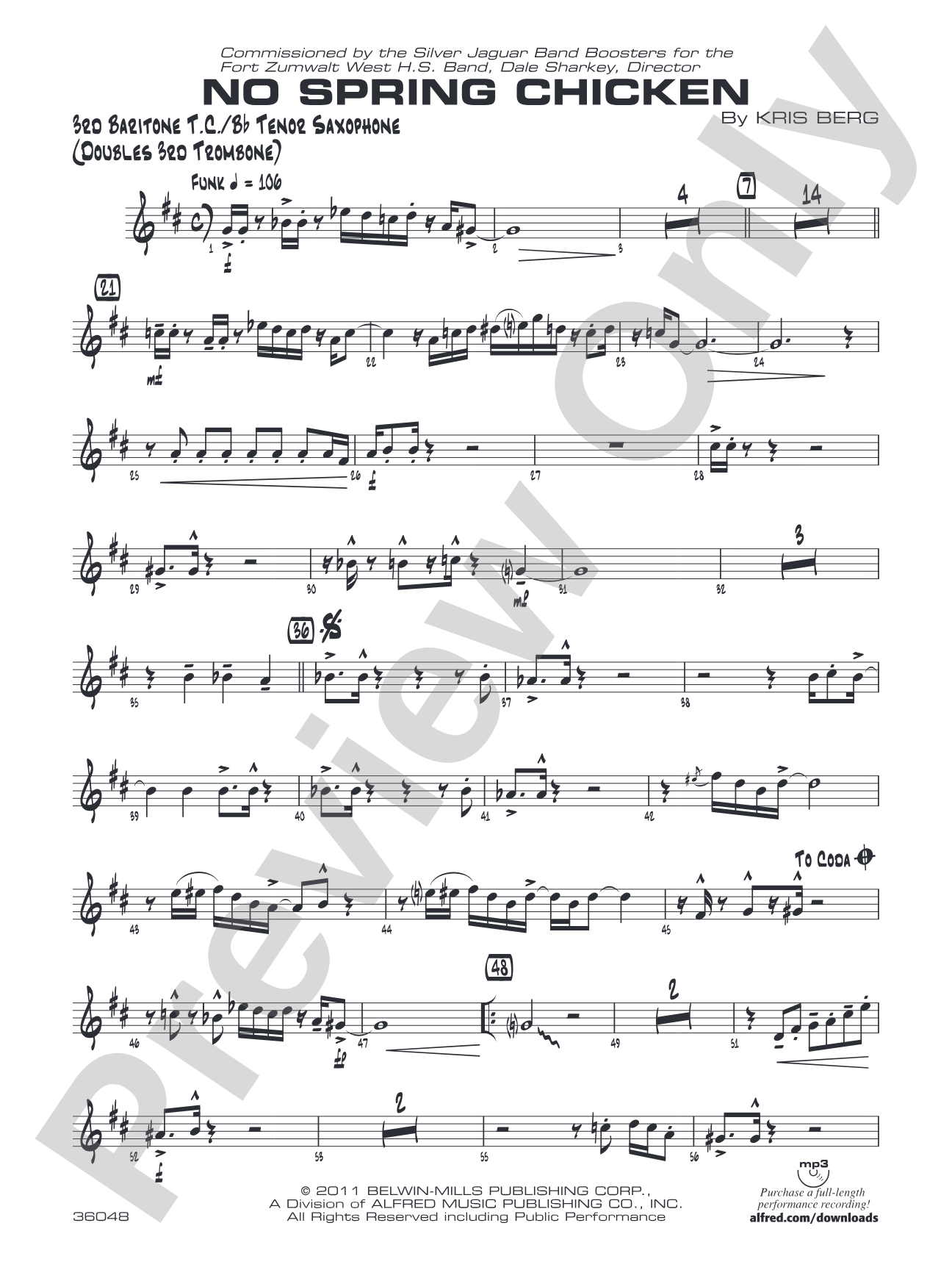 No Spring Chicken: 3rd Baritone T.C.
