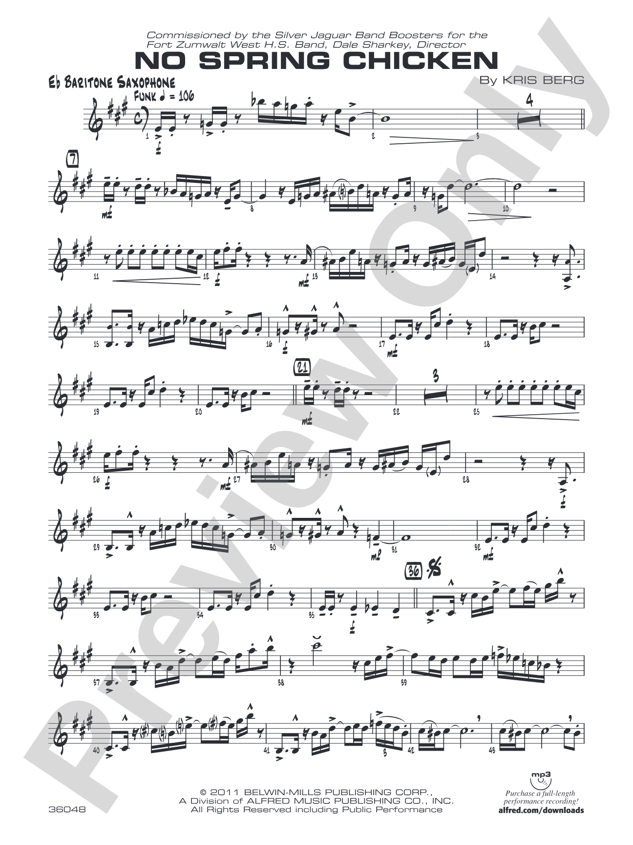 No Spring Chicken: E-flat Baritone Saxophone