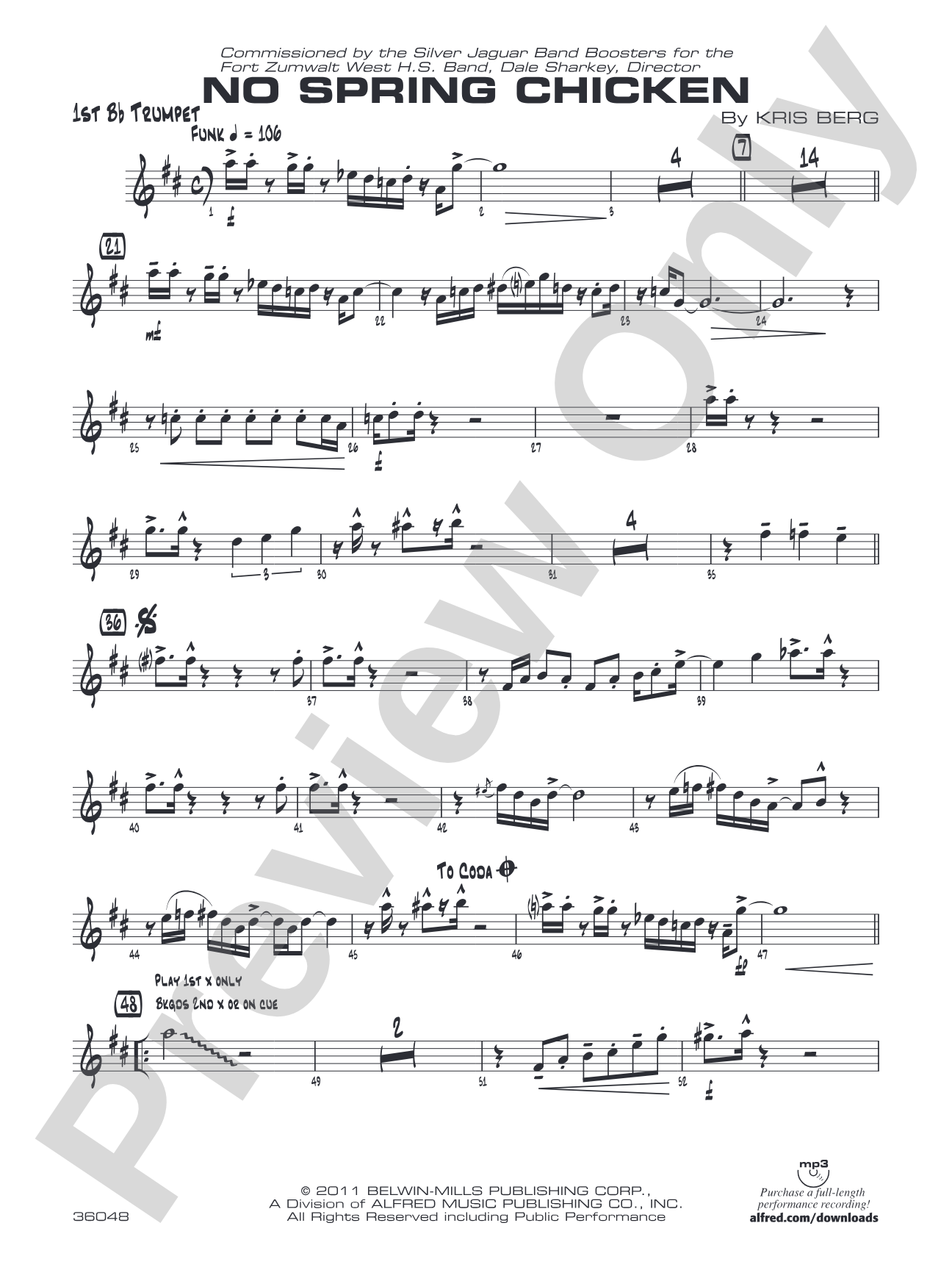 No Spring Chicken: 1st B-flat Trumpet