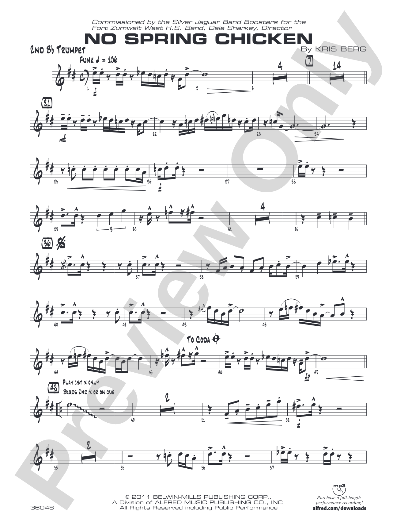 No Spring Chicken: 2nd B-flat Trumpet