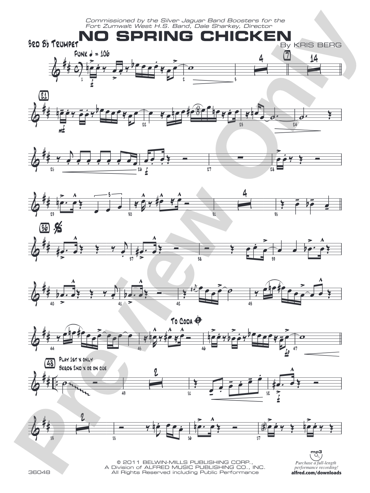 No Spring Chicken: 3rd B-flat Trumpet