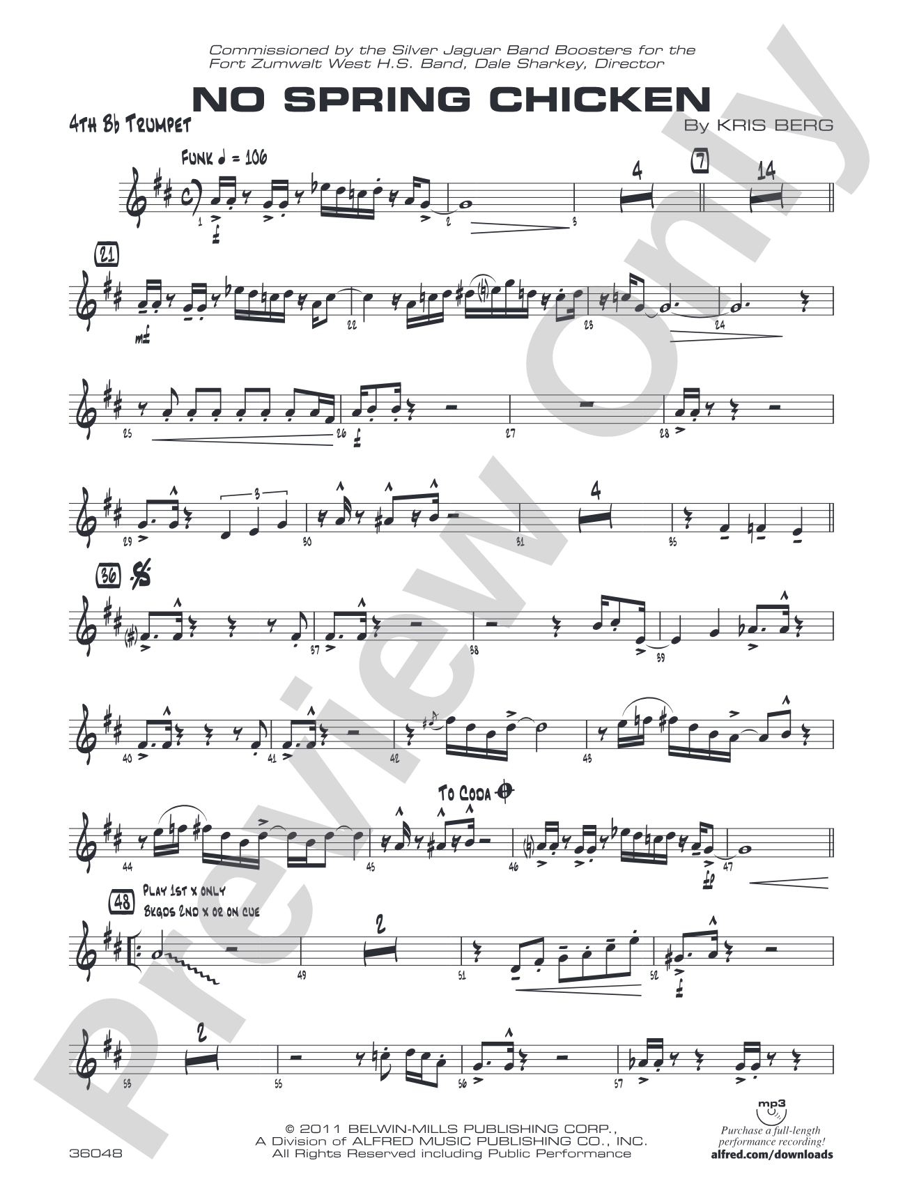 No Spring Chicken: 4th B-flat Trumpet