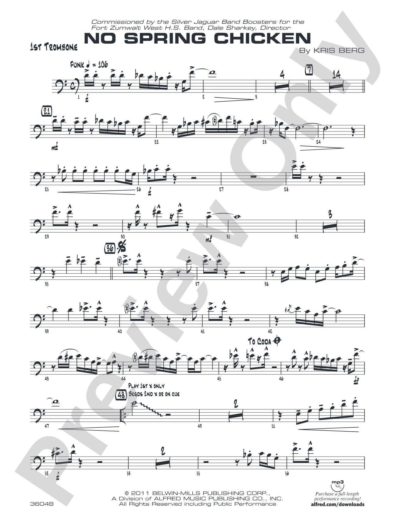 No Spring Chicken: 1st Trombone