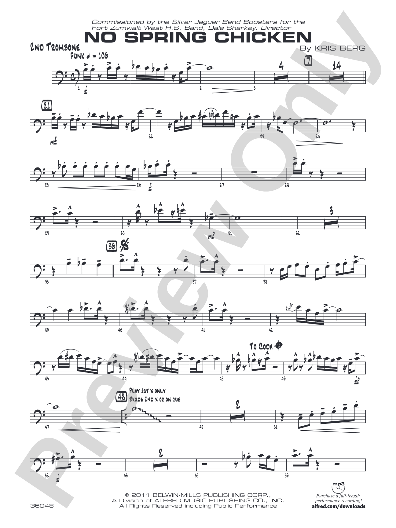 No Spring Chicken: 2nd Trombone