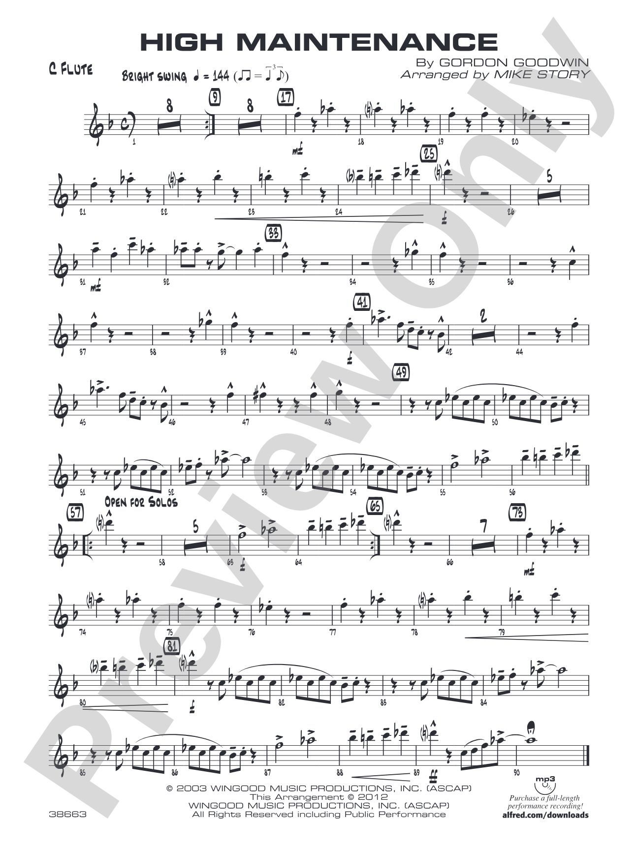 High Maintenance: Flute