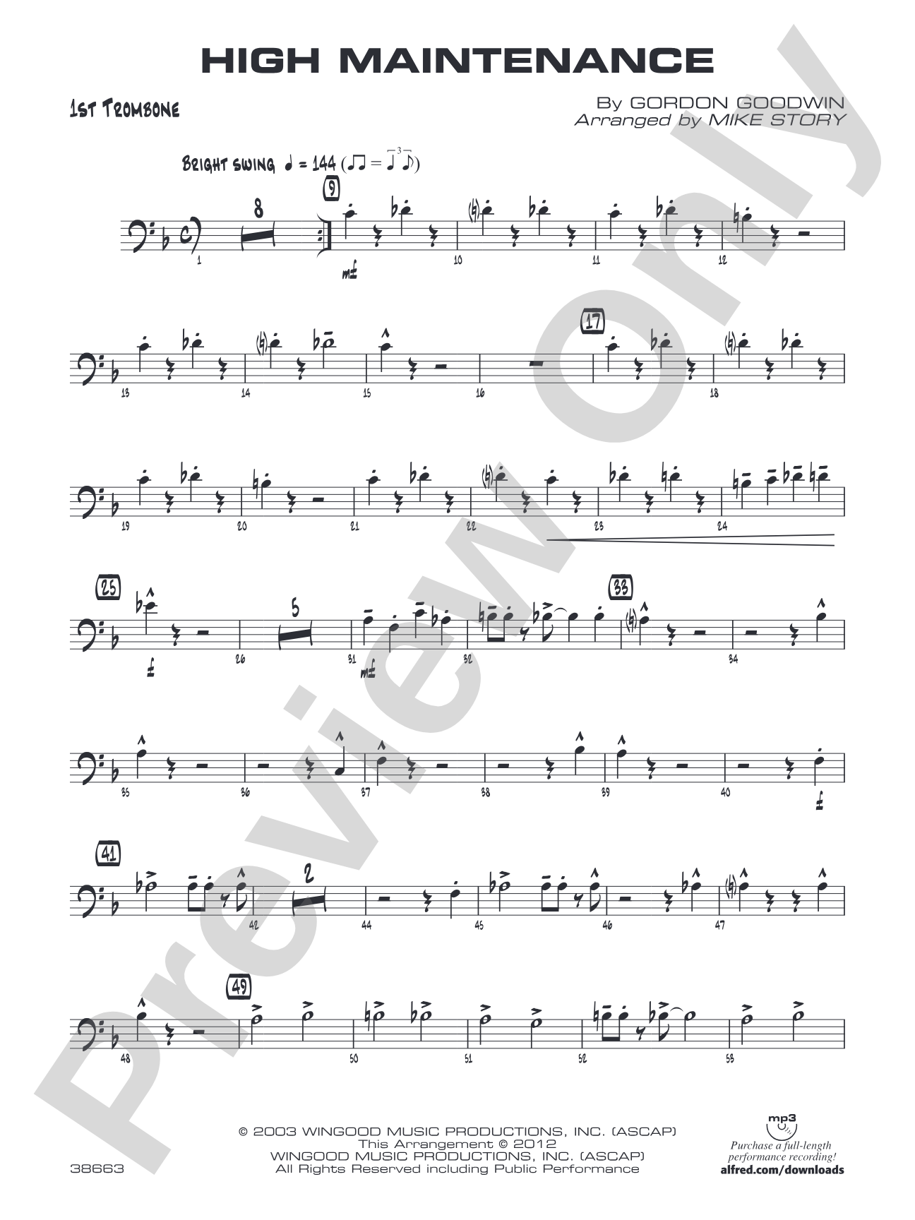 High Maintenance: 1st Trombone