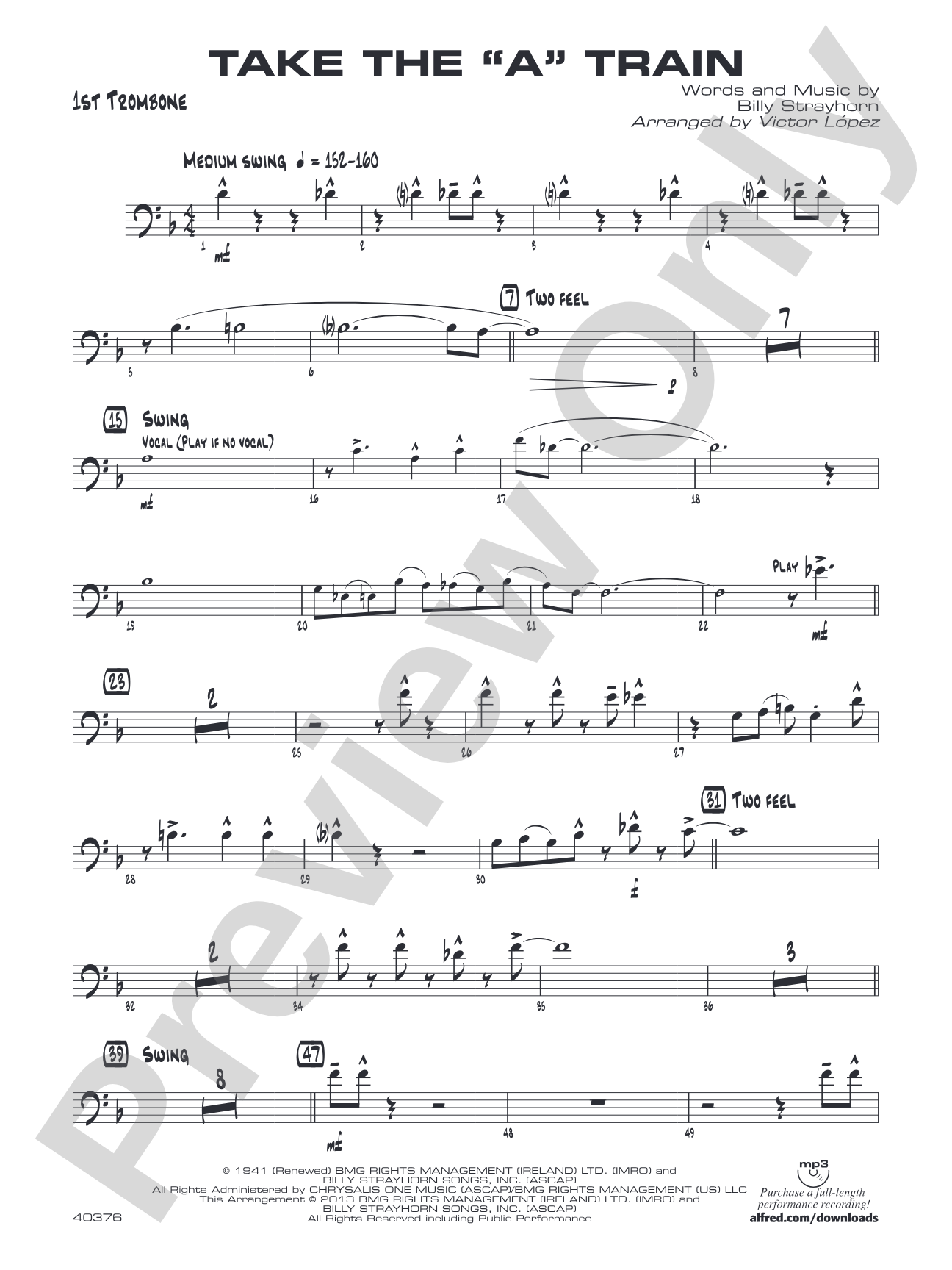 Take the "A" Train: 1st Trombone