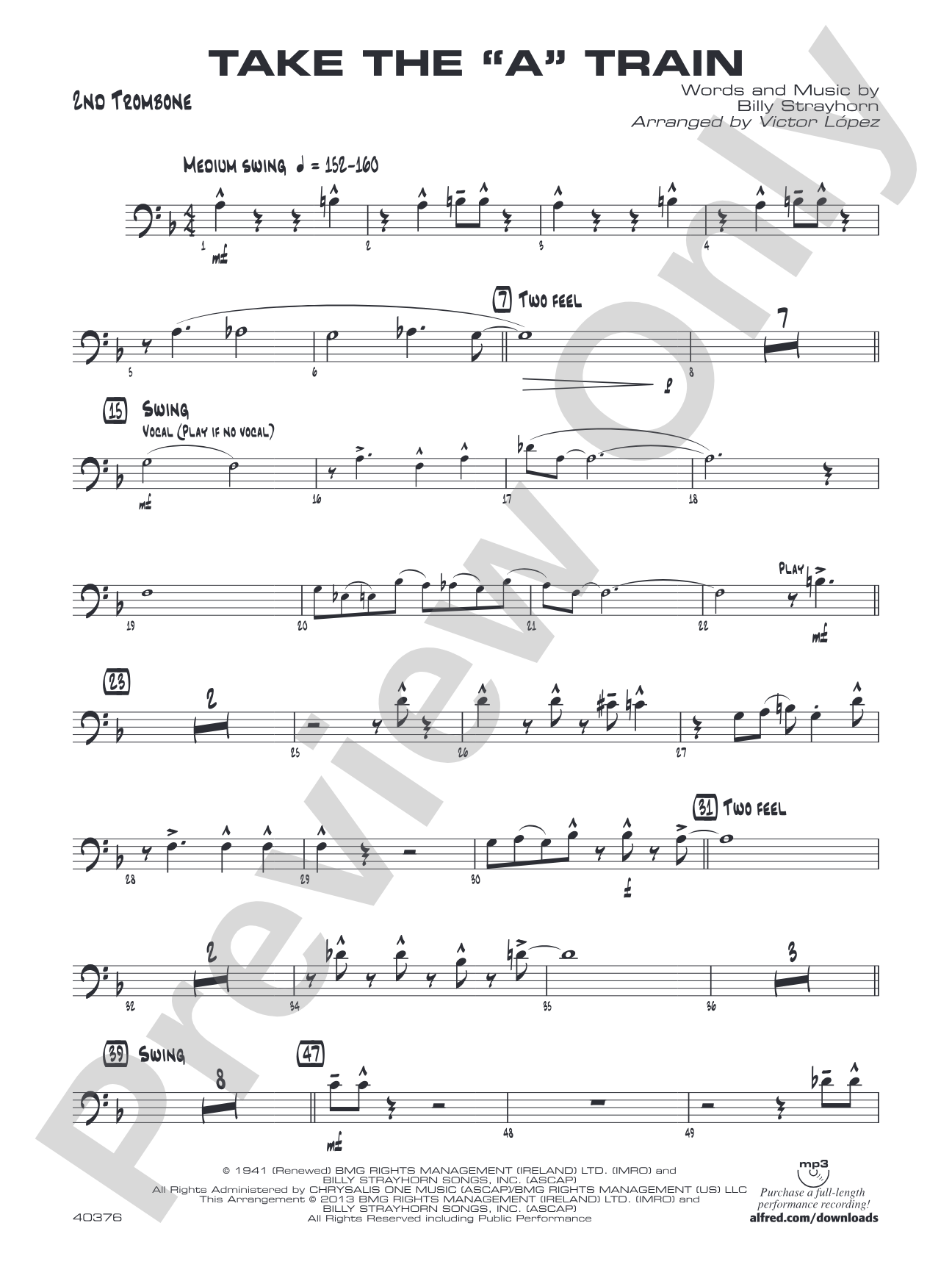 Take the "A" Train: 2nd Trombone